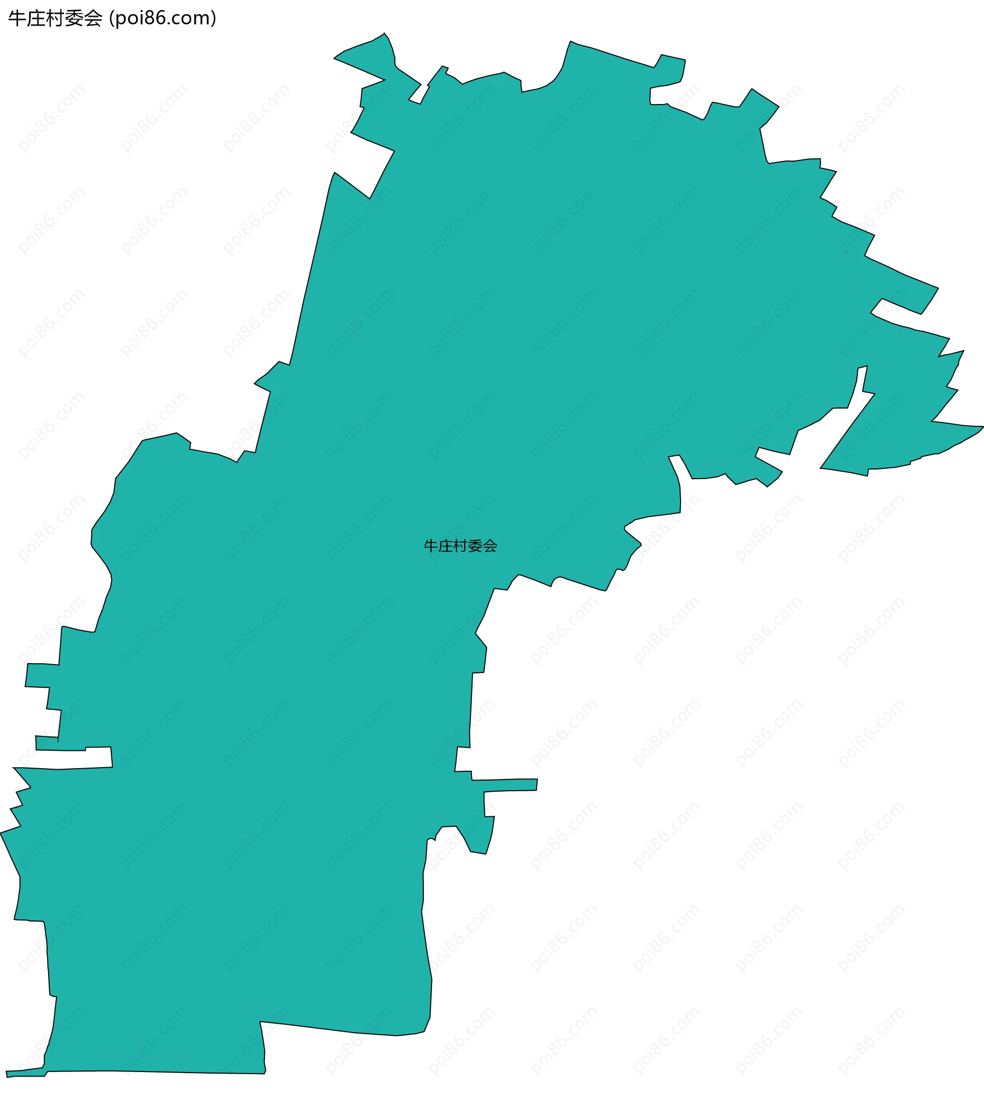 牛庄村委会边界地图