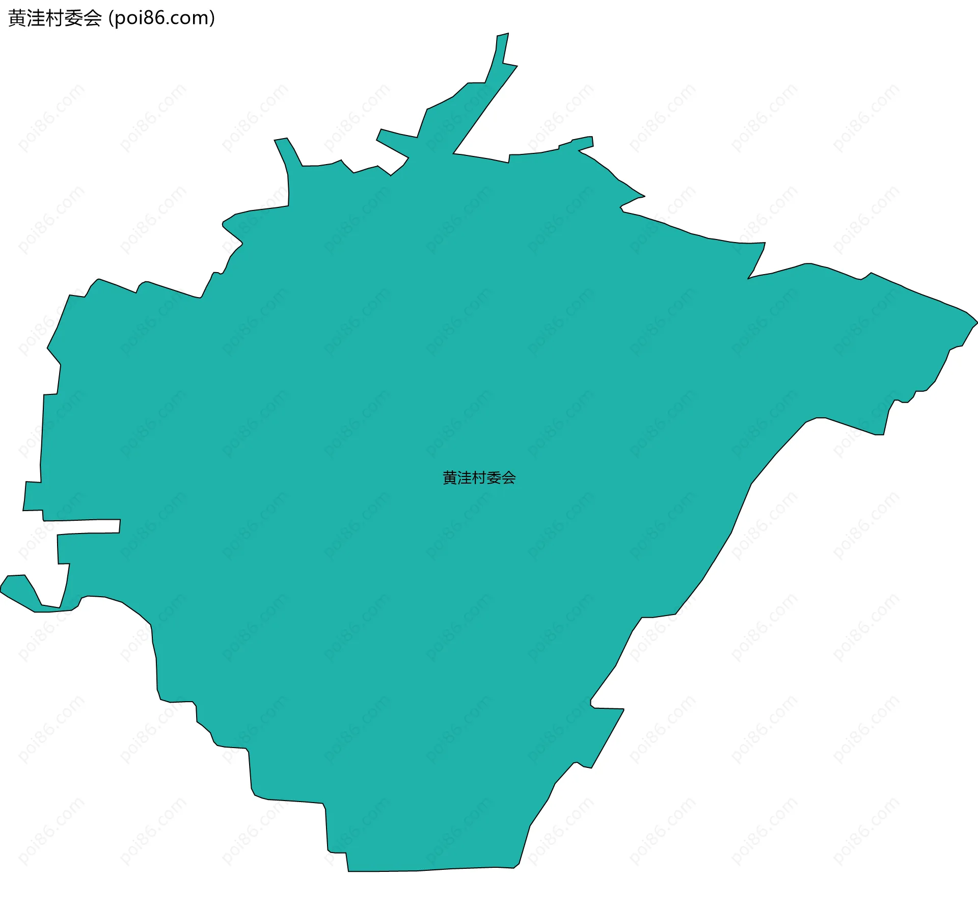 黄洼村委会边界地图