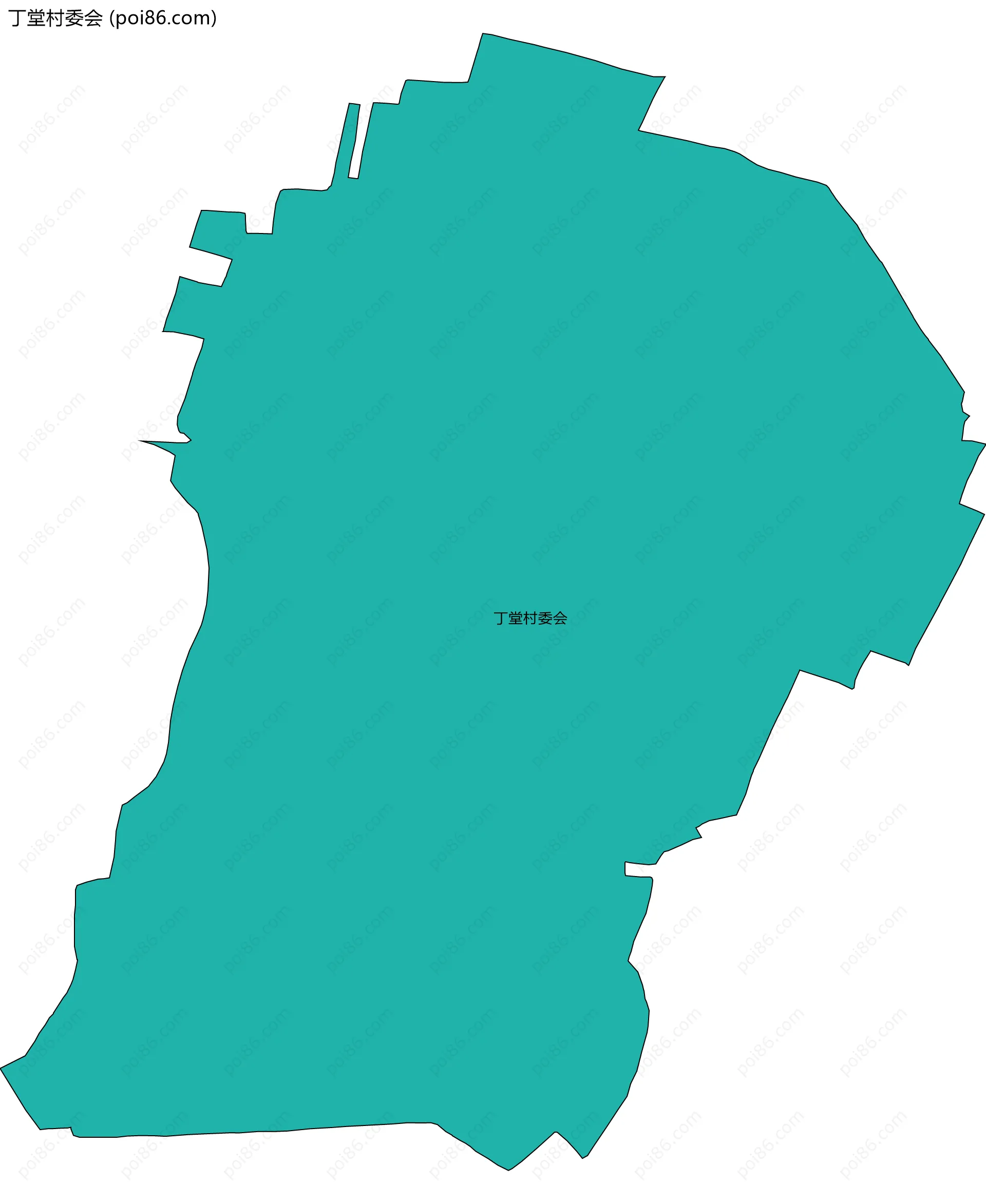 丁堂村委会边界地图