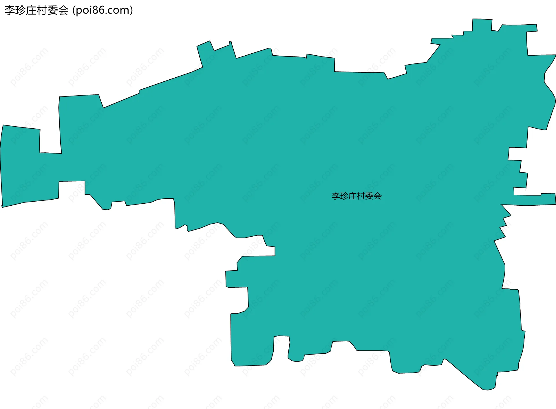 李珍庄村委会边界地图
