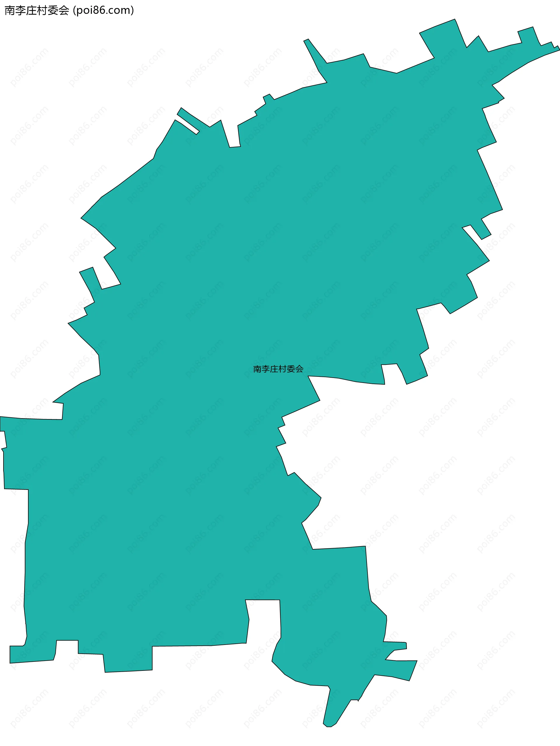 南李庄村委会边界地图