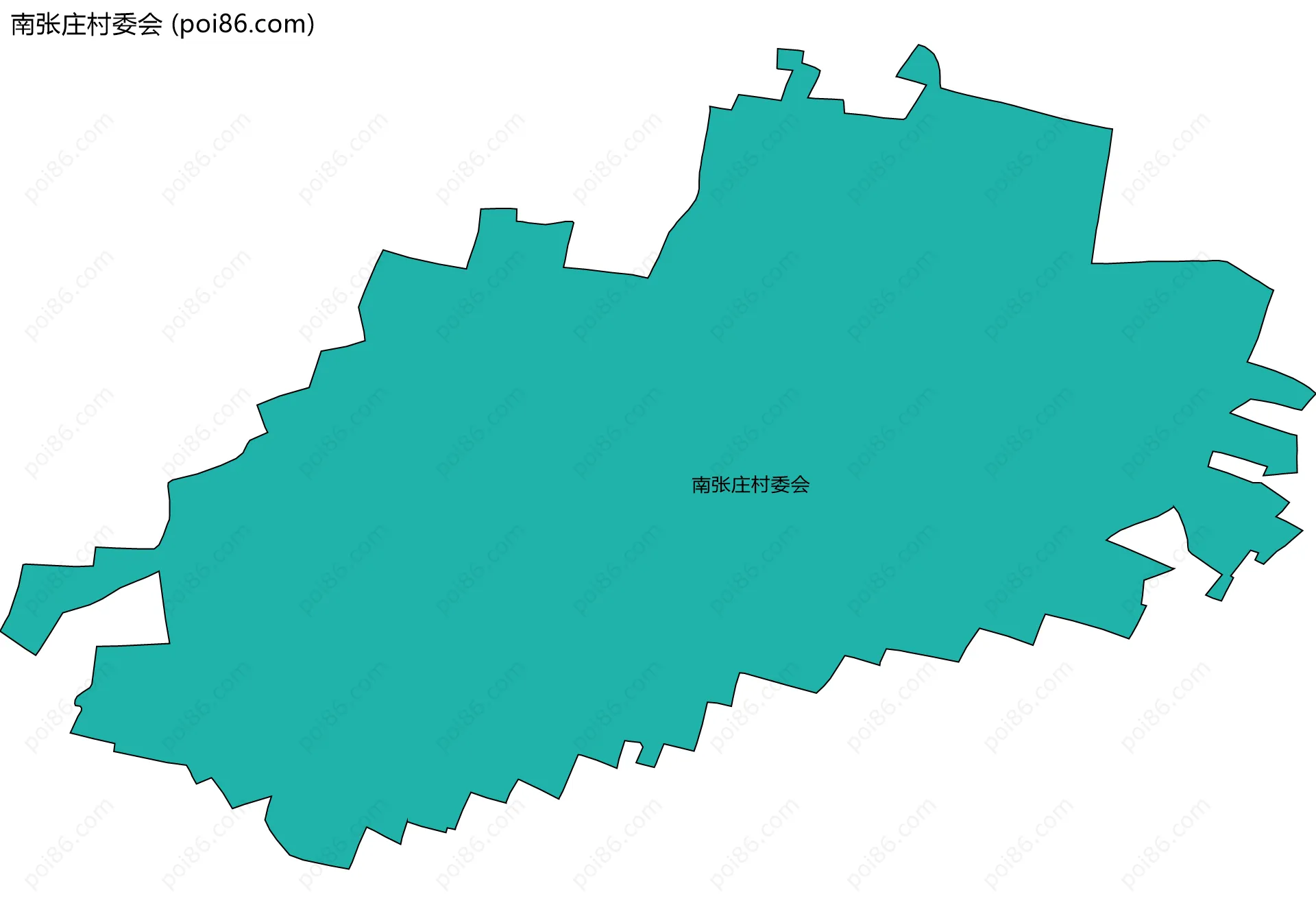 南张庄村委会边界地图