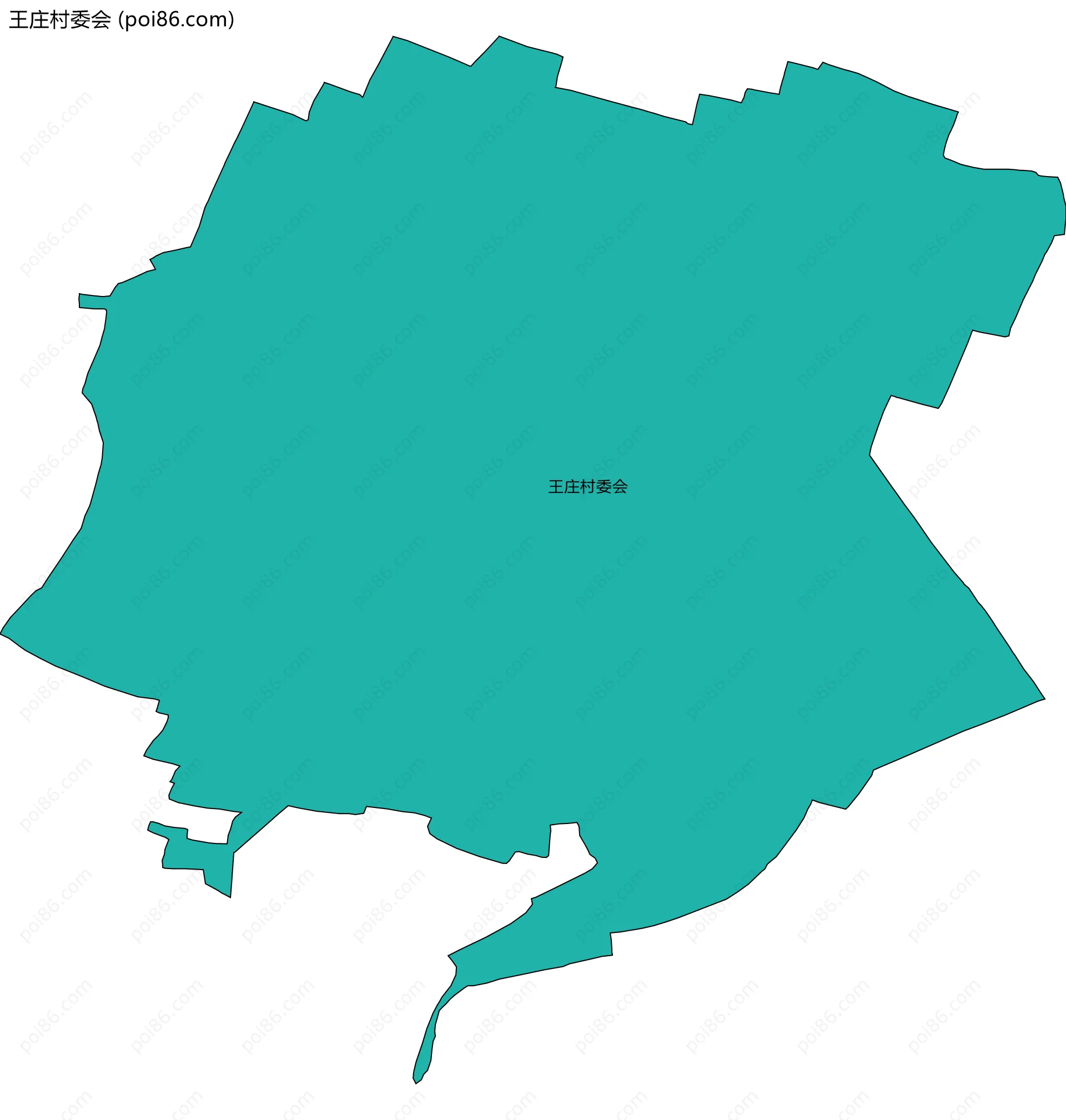 王庄村委会边界地图