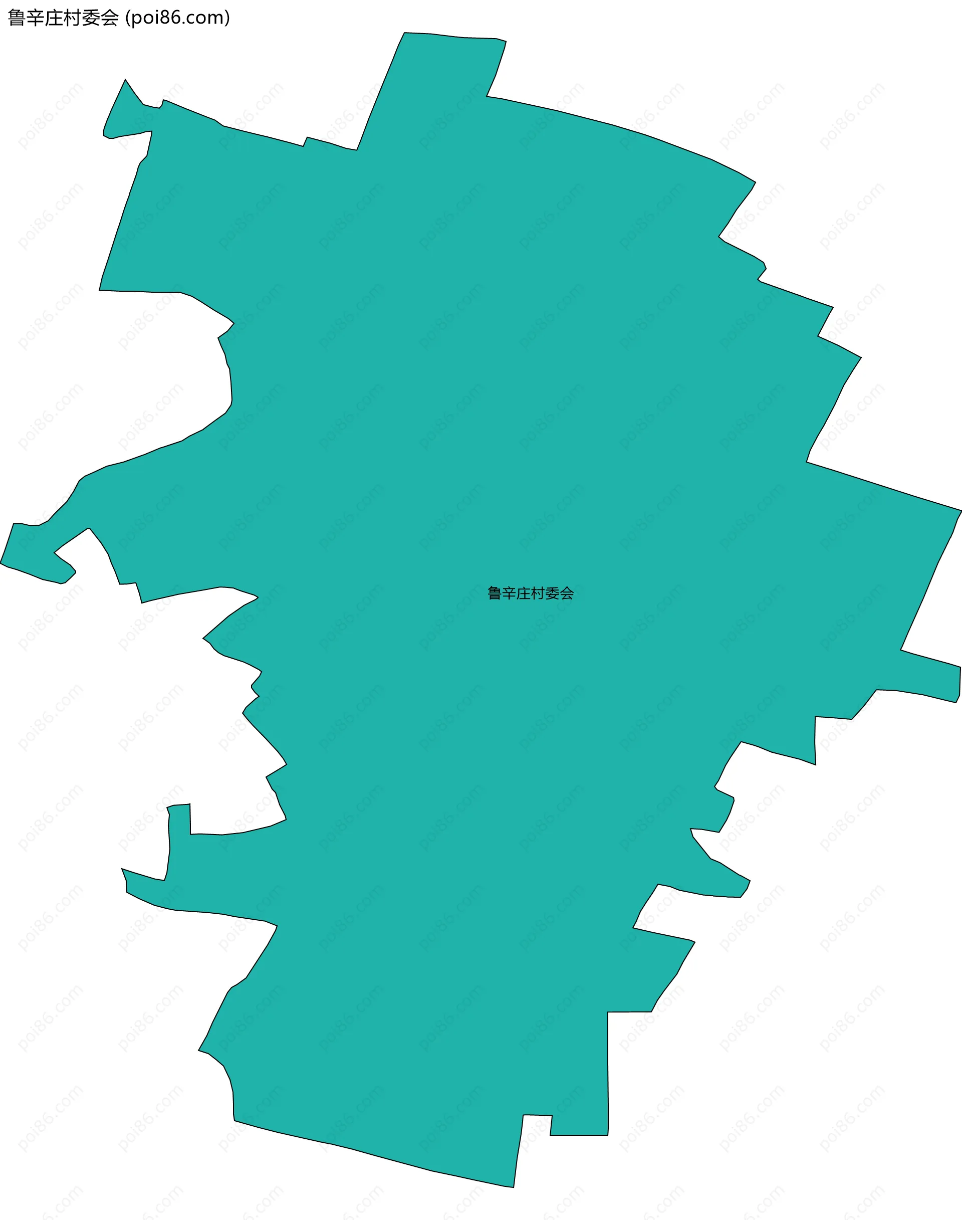 鲁辛庄村委会边界地图