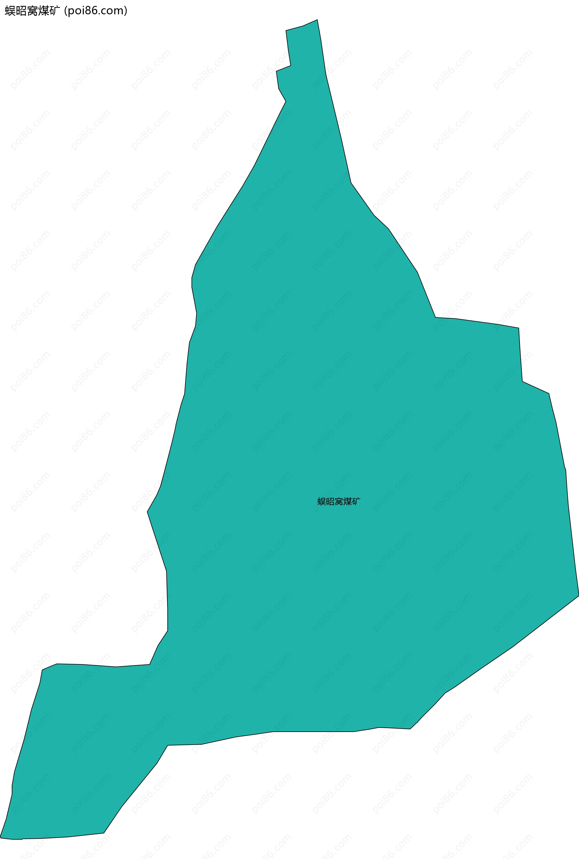 蜈昭窝煤矿边界地图