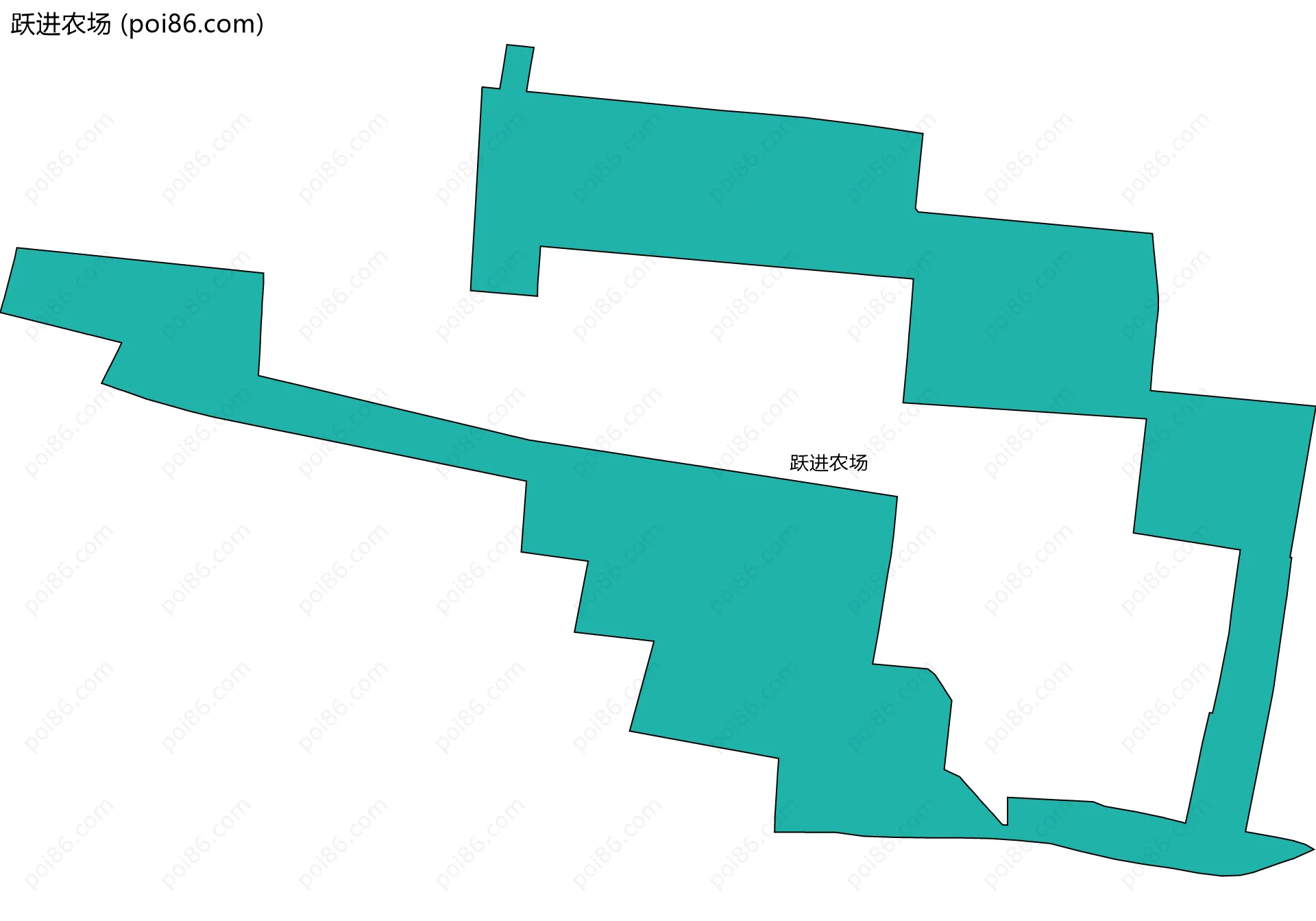 跃进农场边界地图