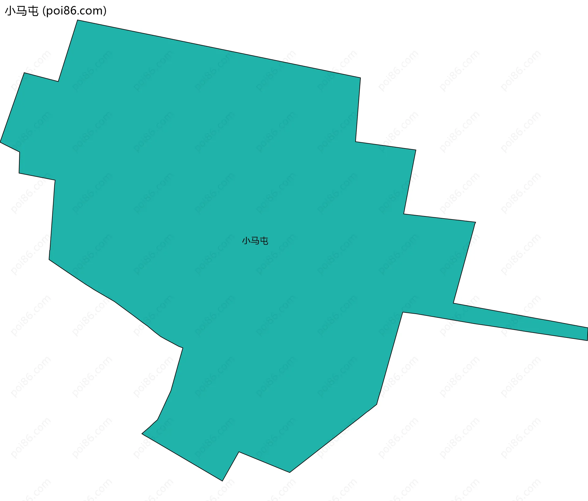 小马屯边界地图