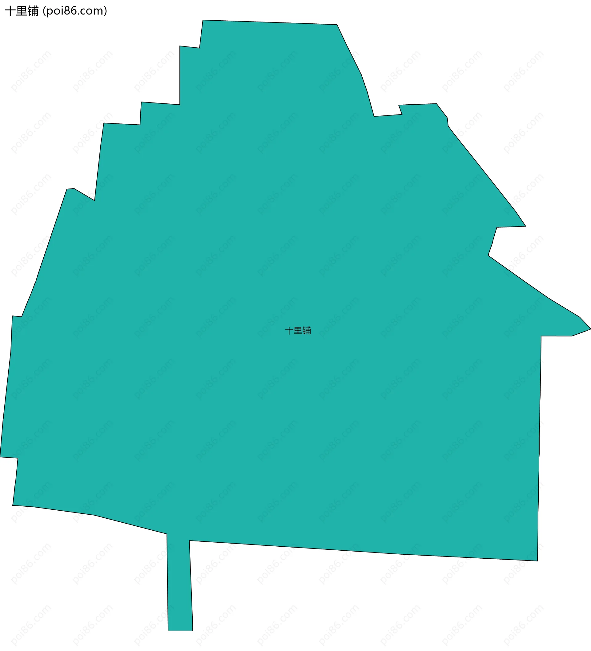 十里铺边界地图