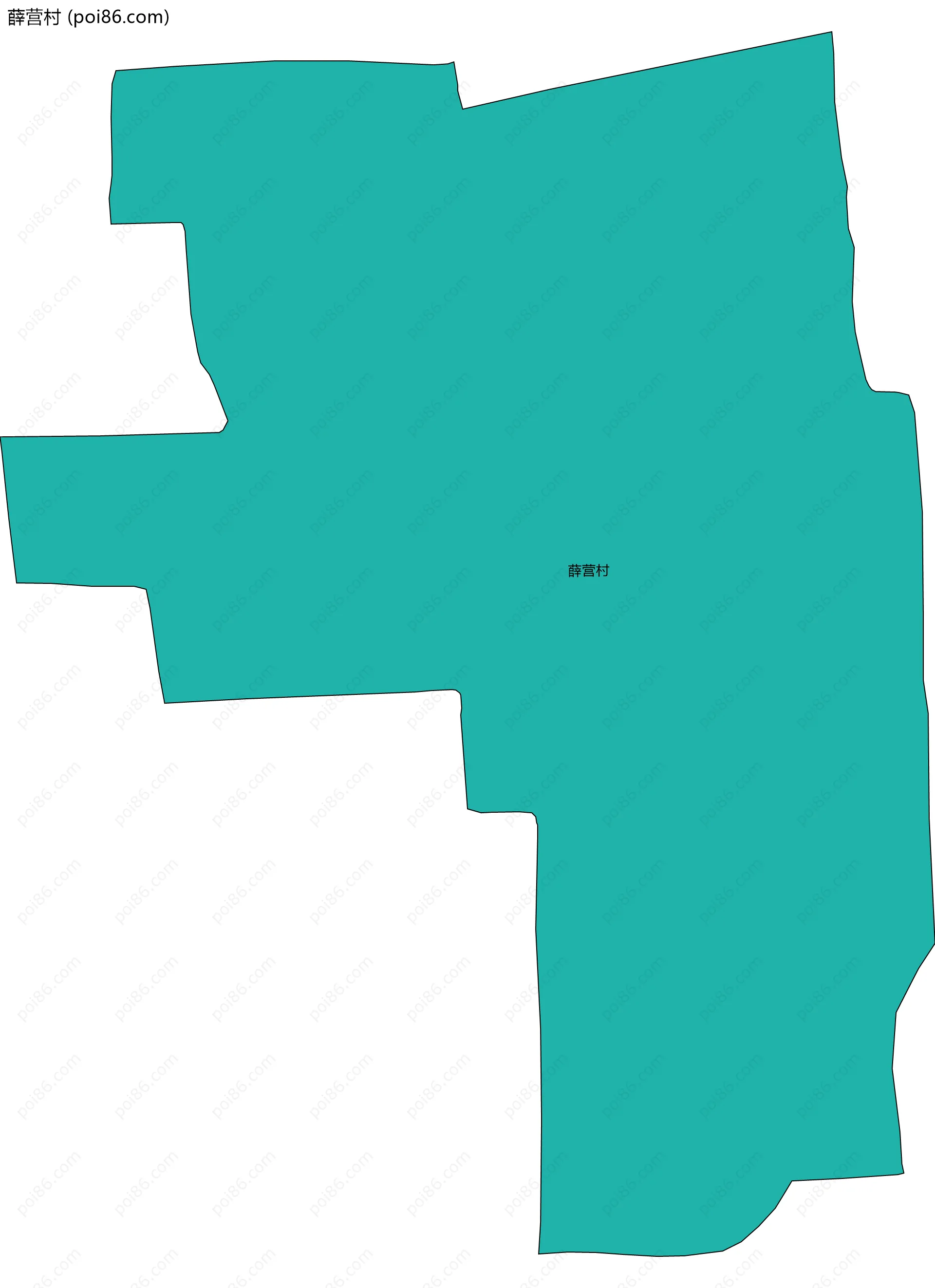 薛营村边界地图