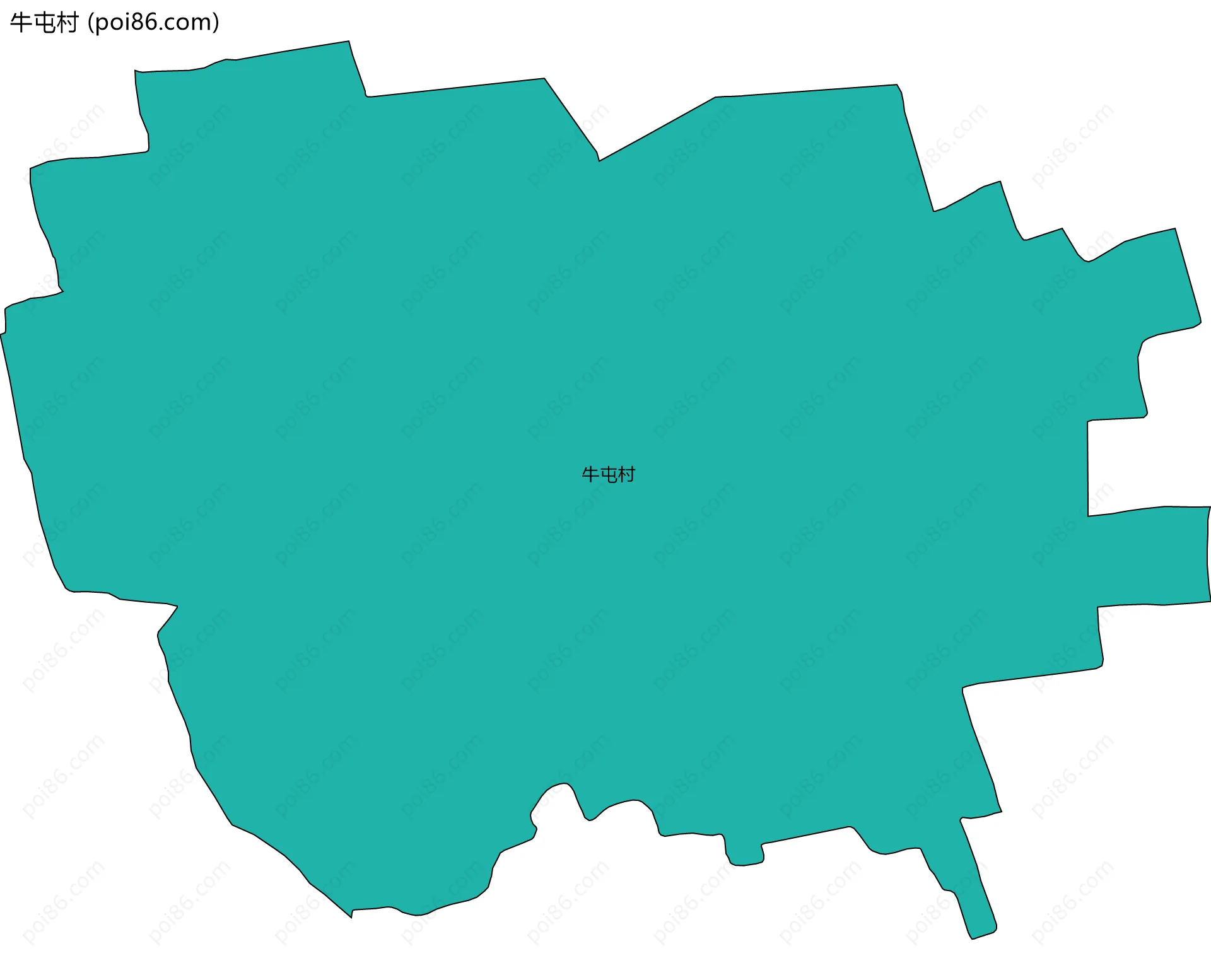 牛屯村边界地图