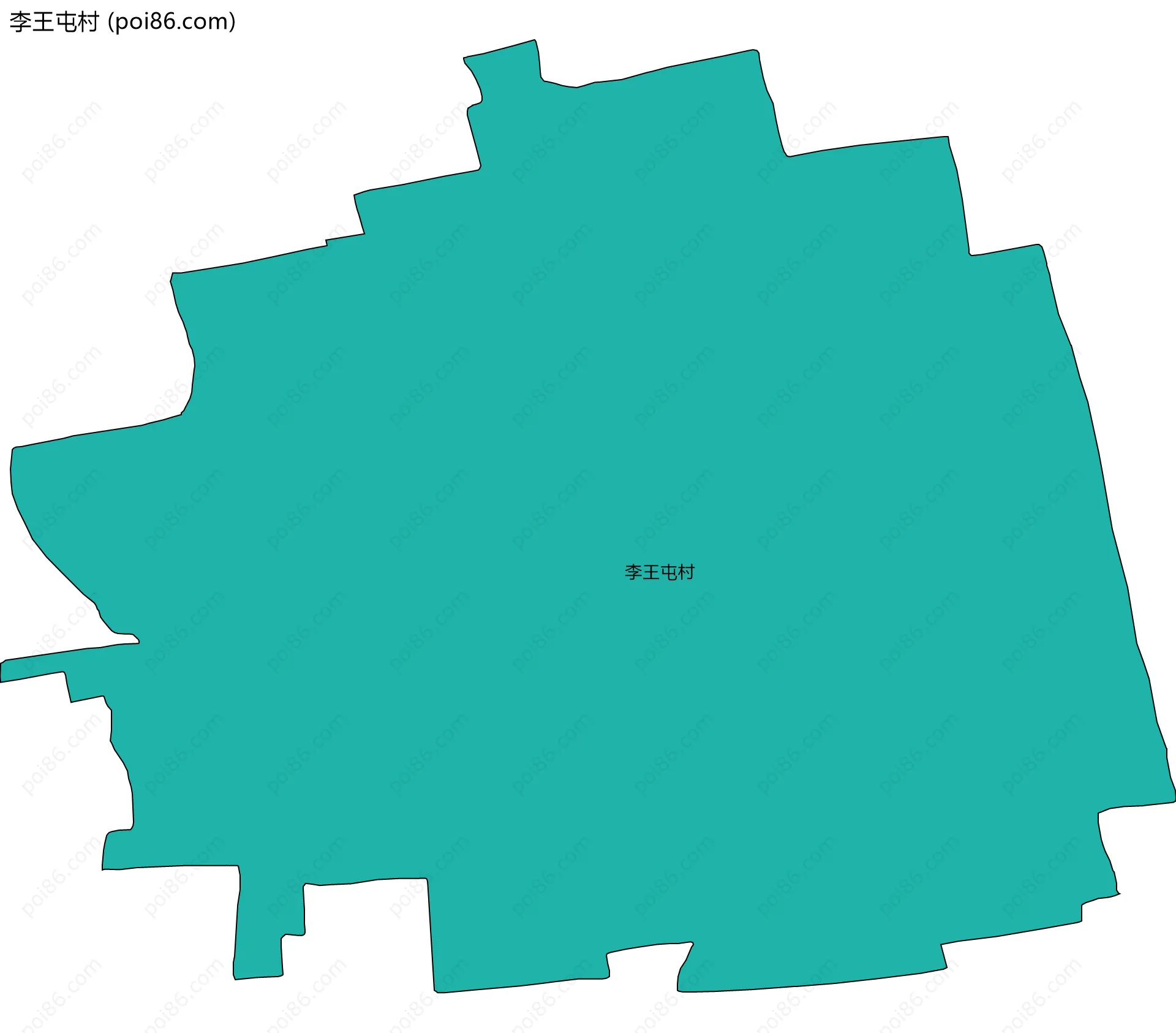 李王屯村边界地图