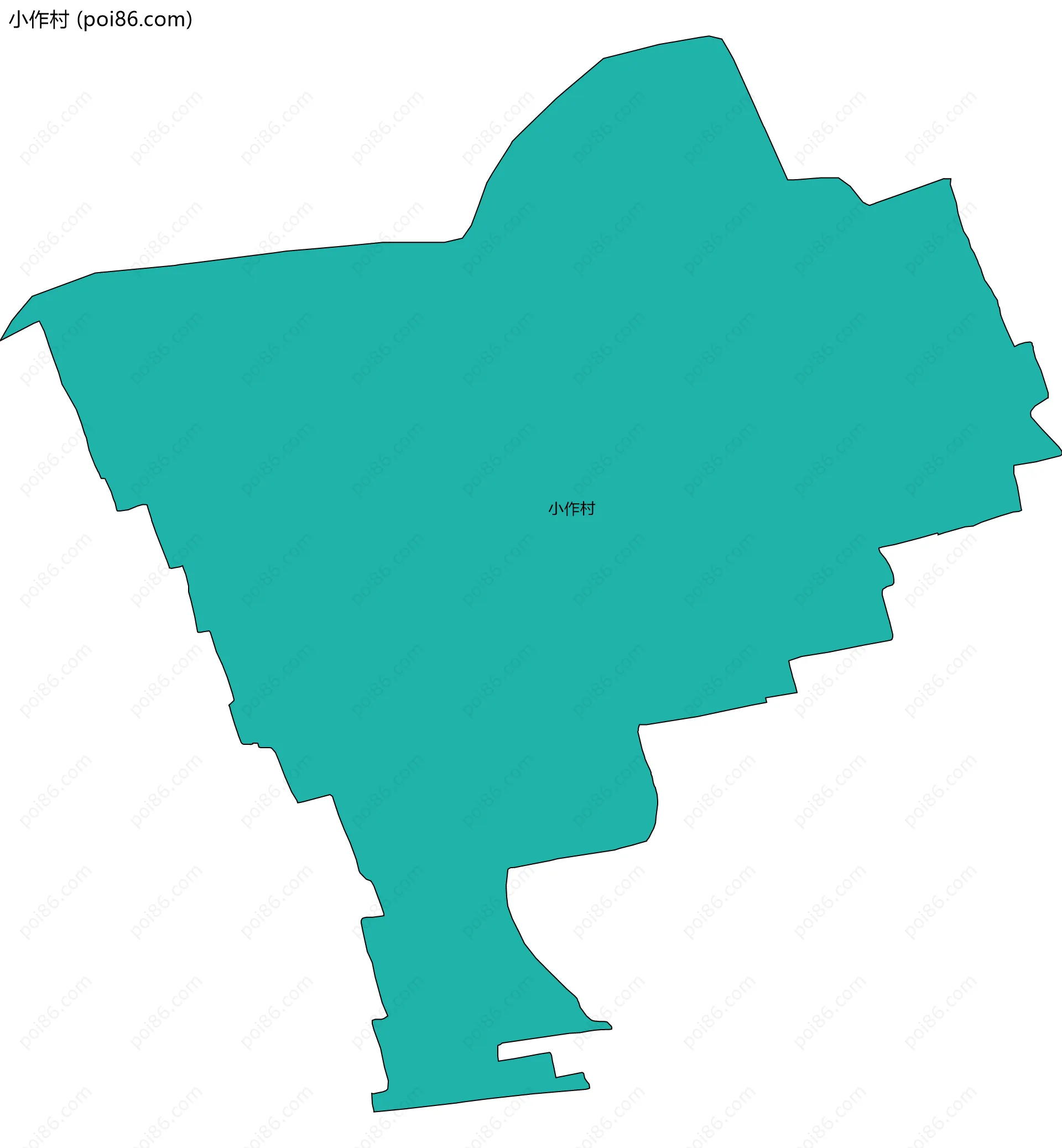 小作村边界地图