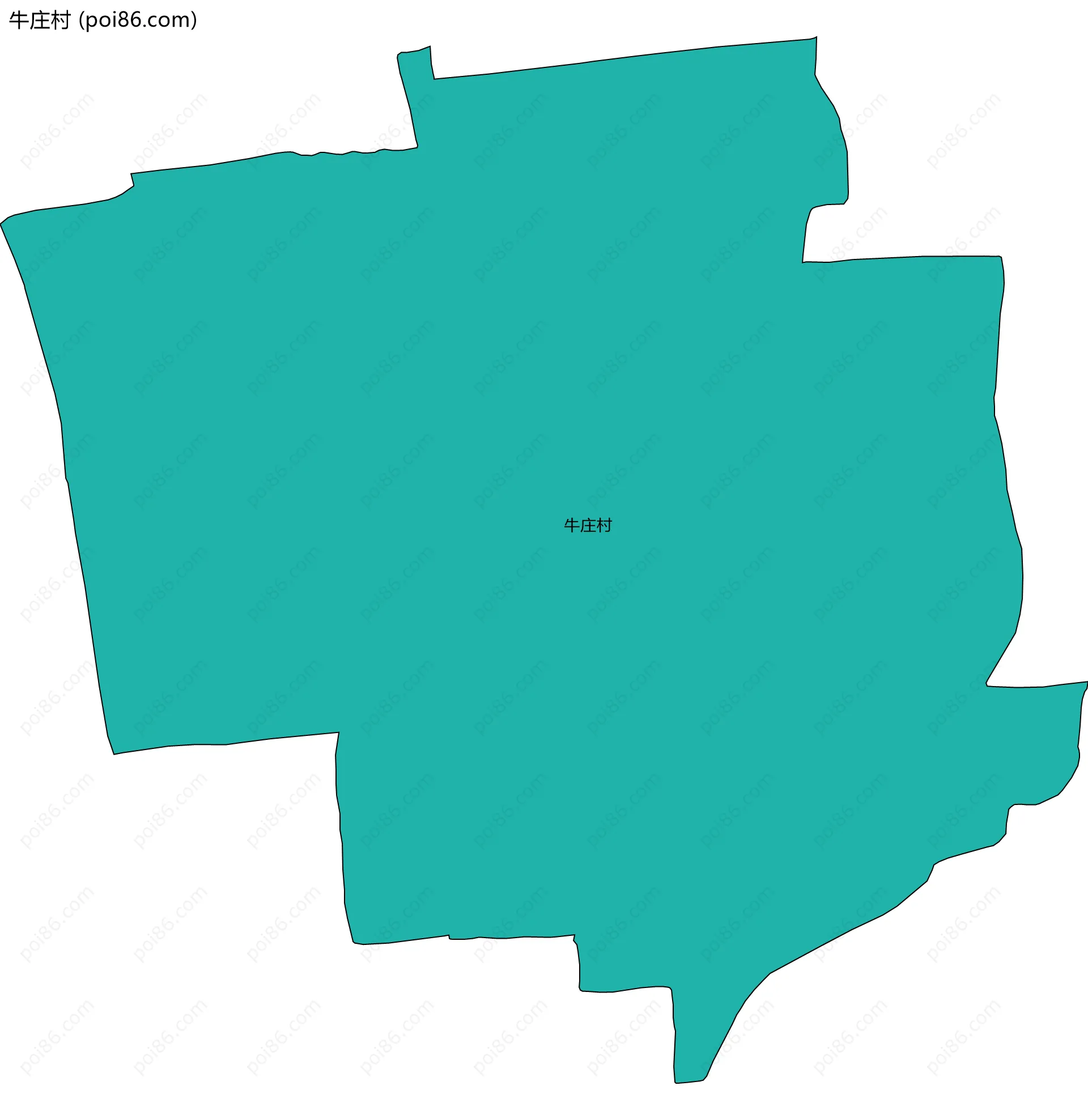 牛庄村边界地图