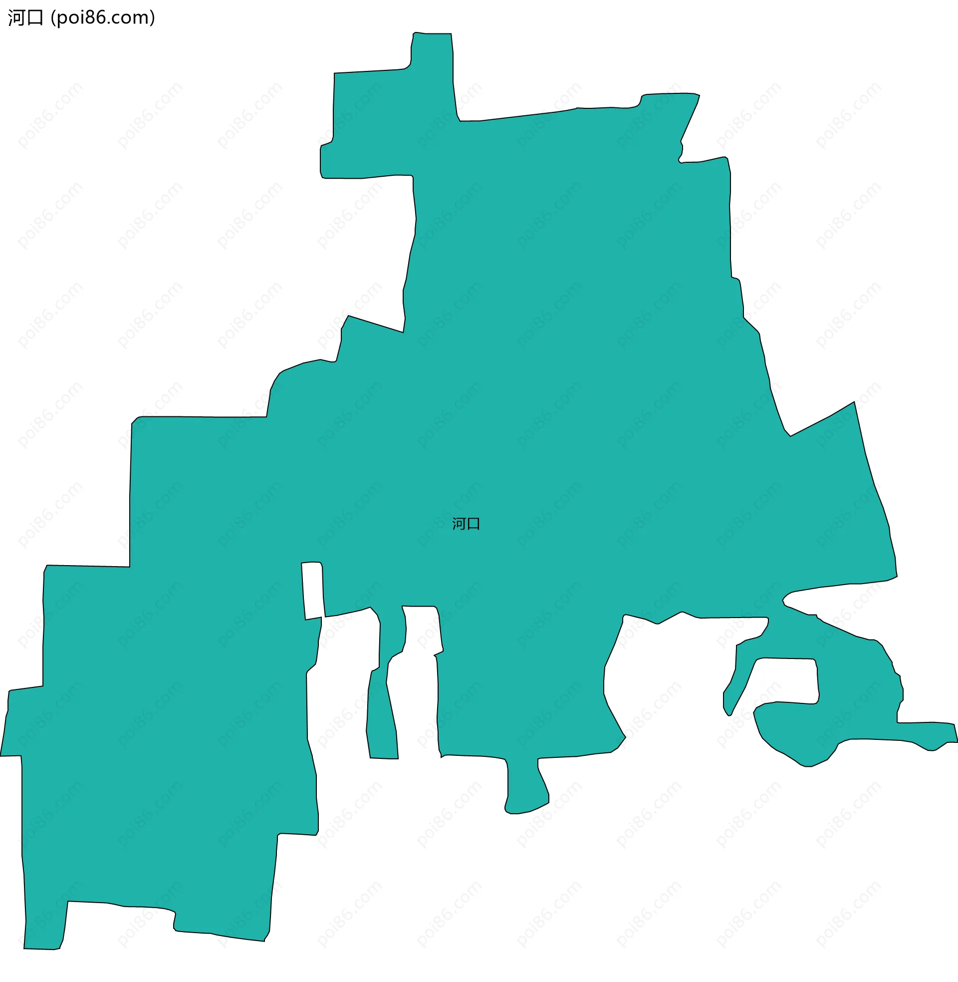 河口边界地图