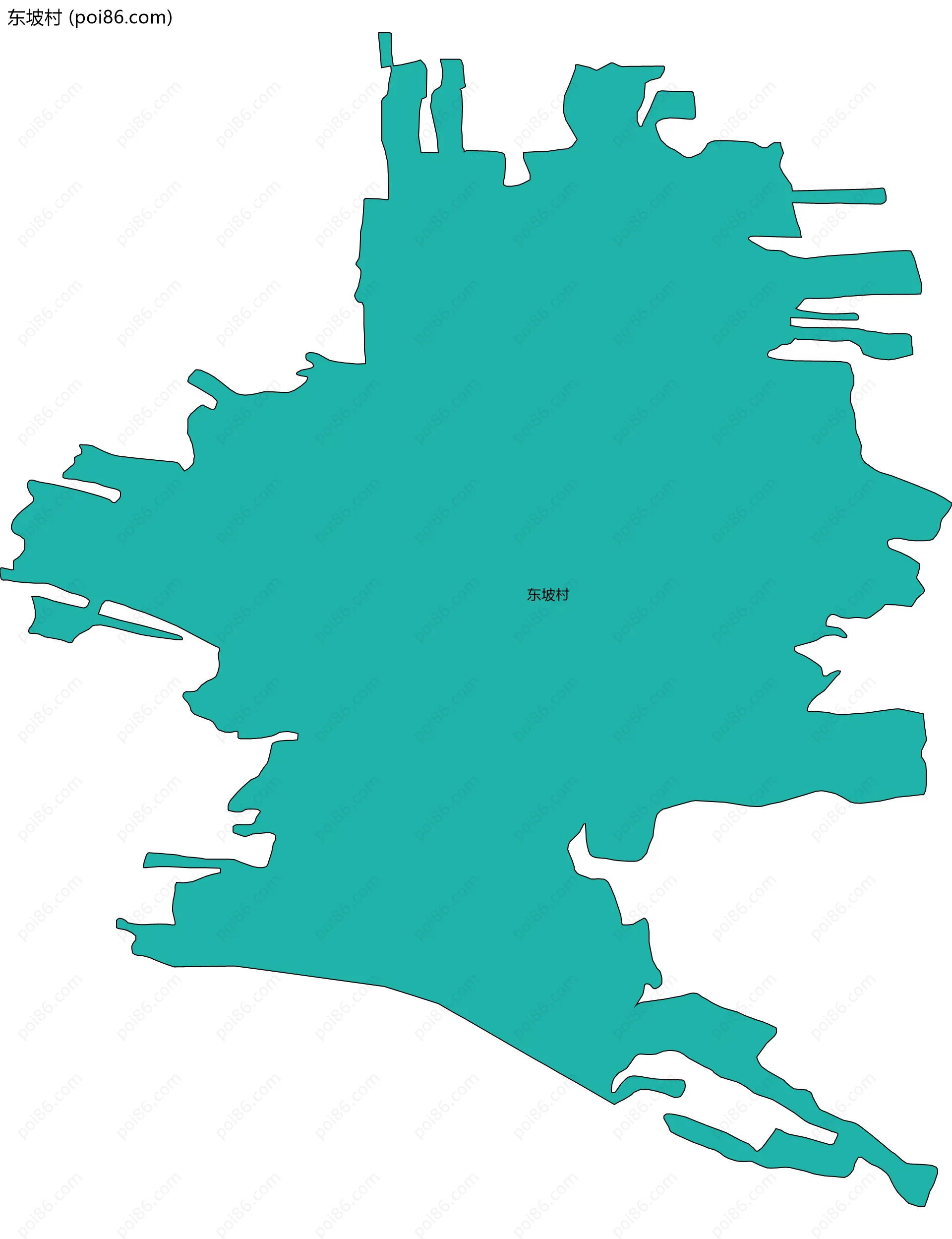 东坡村边界地图