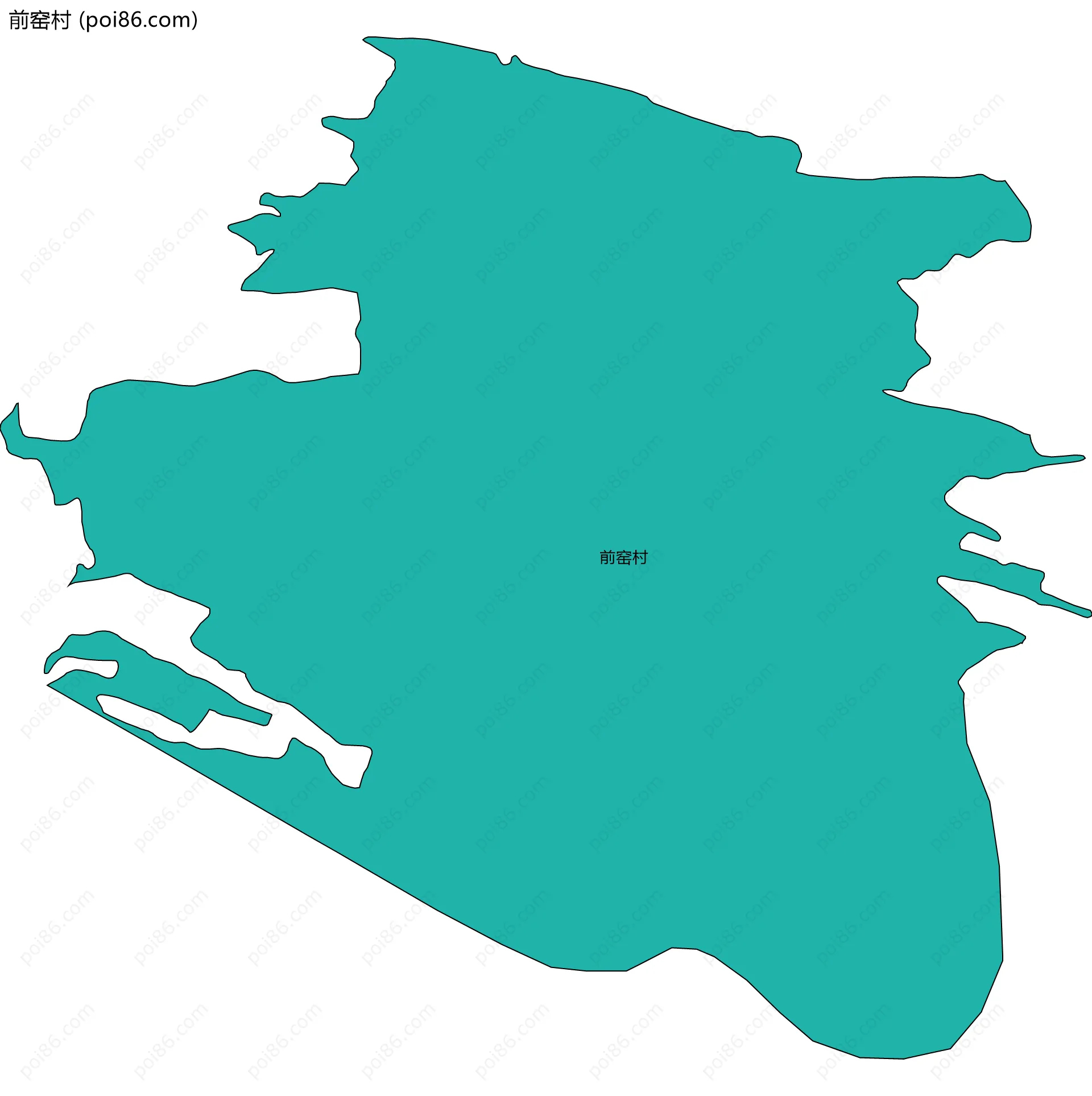 前窑村边界地图