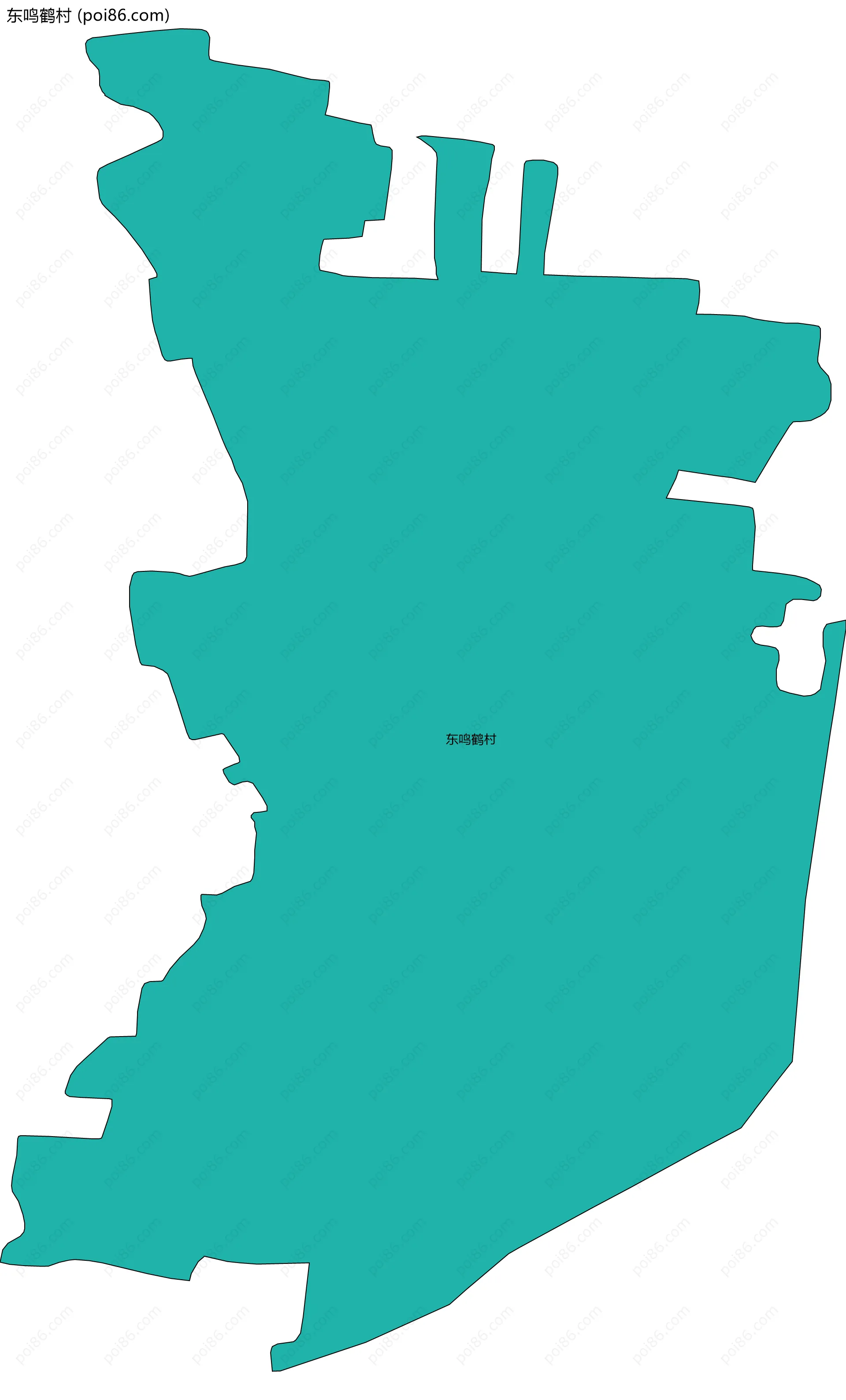 东鸣鹤村边界地图