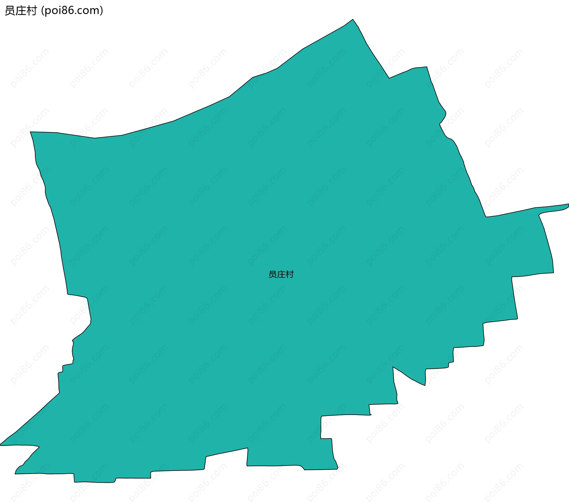 员庄村边界地图