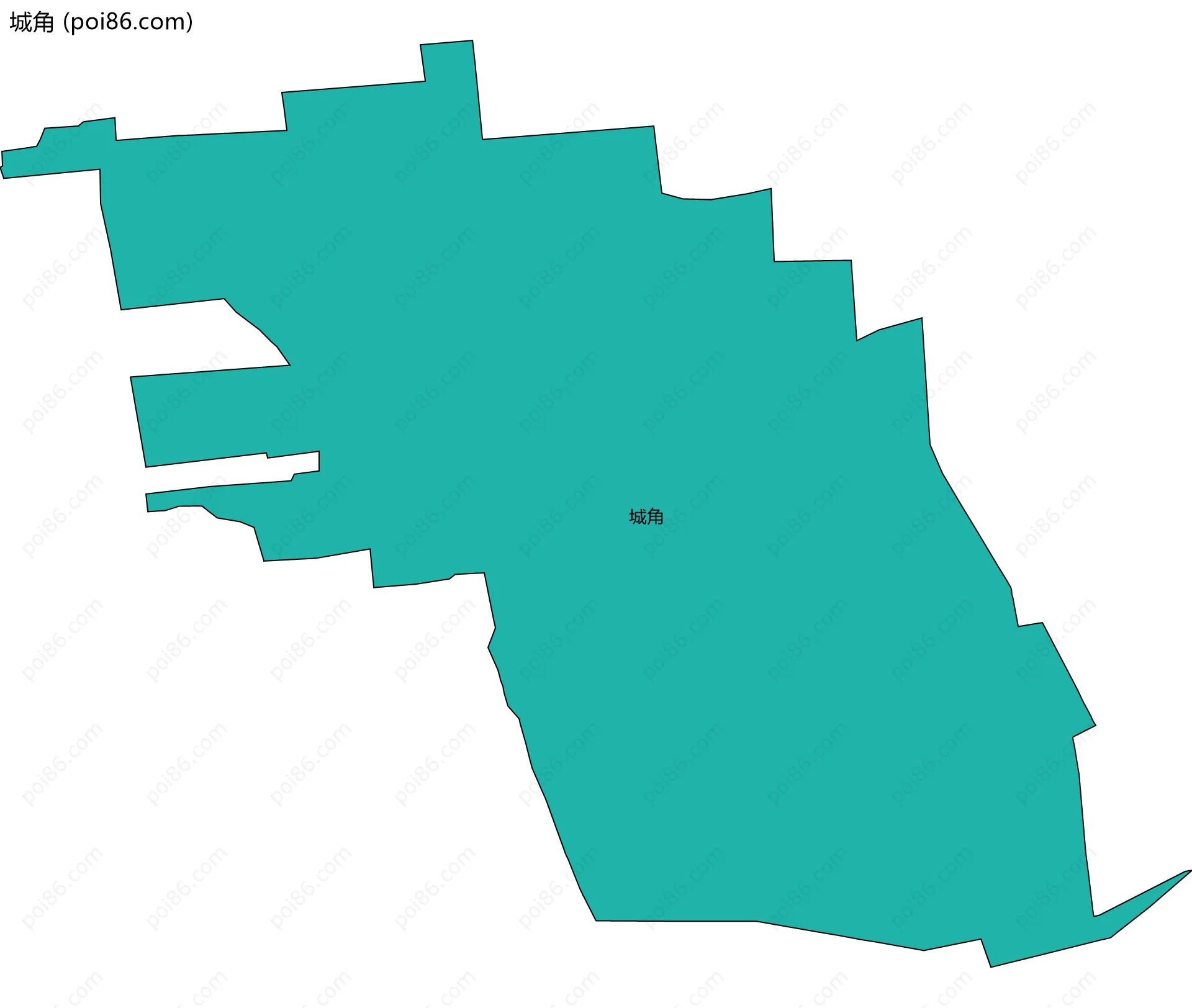 城角边界地图