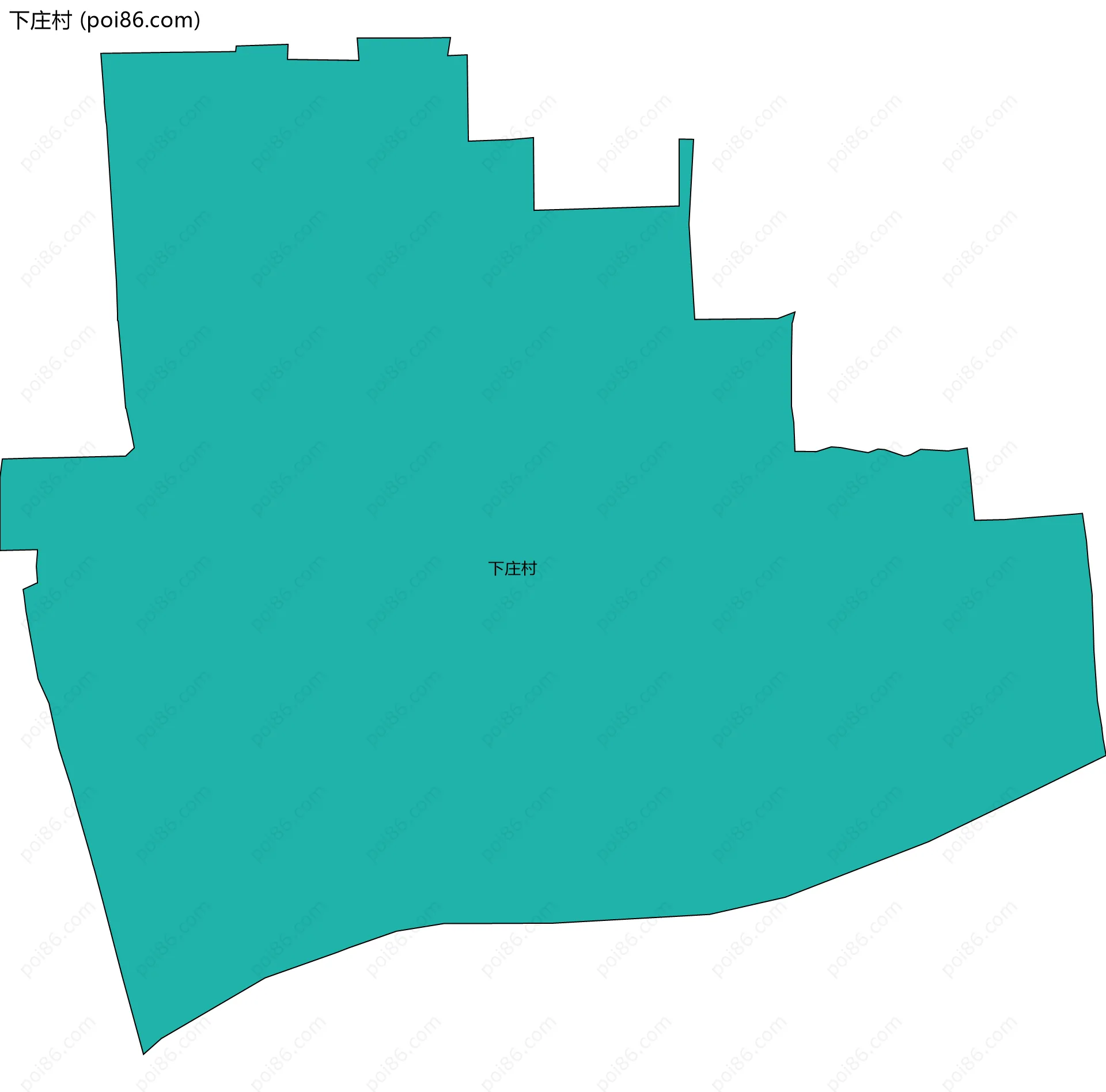 下庄村边界地图