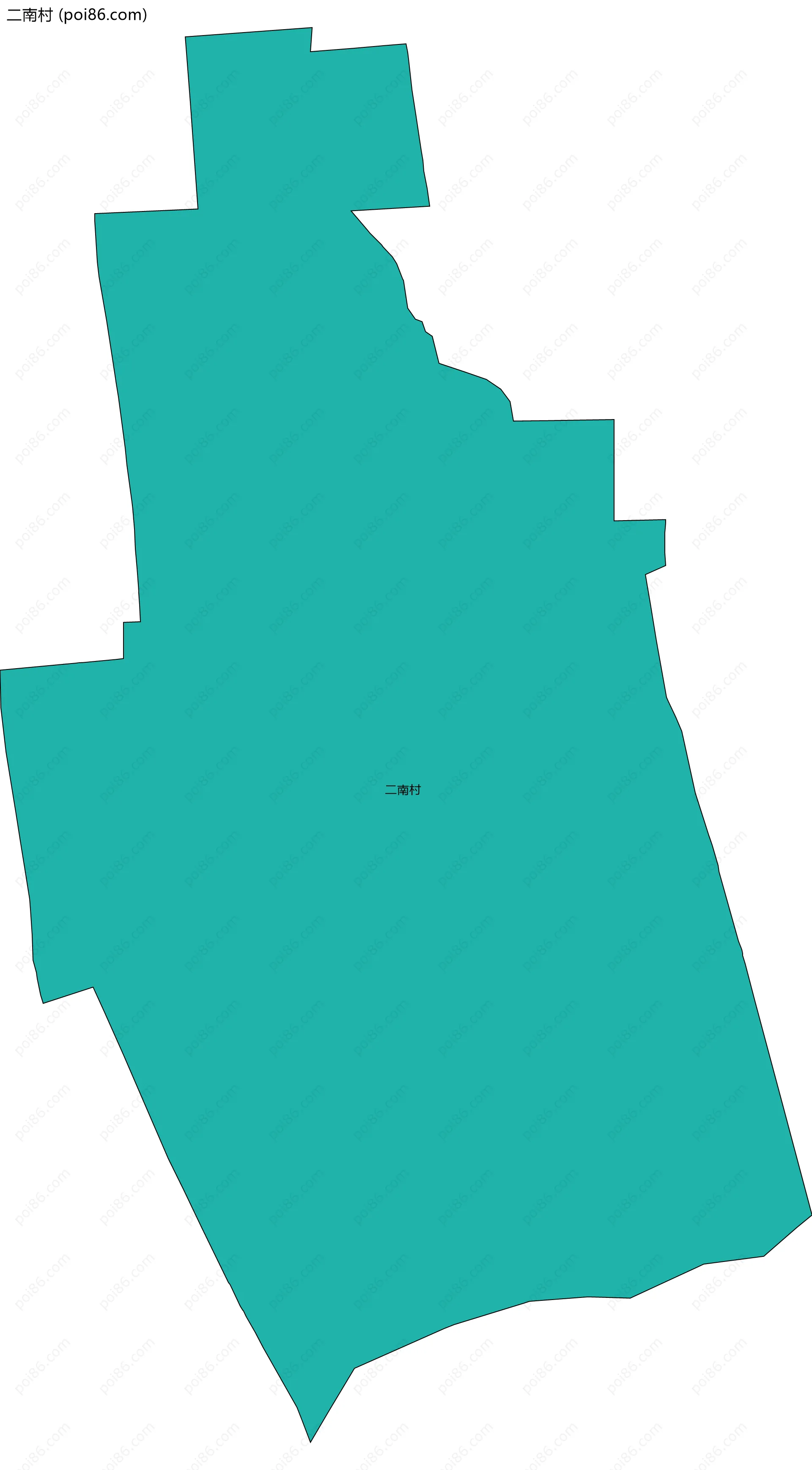 二南村边界地图