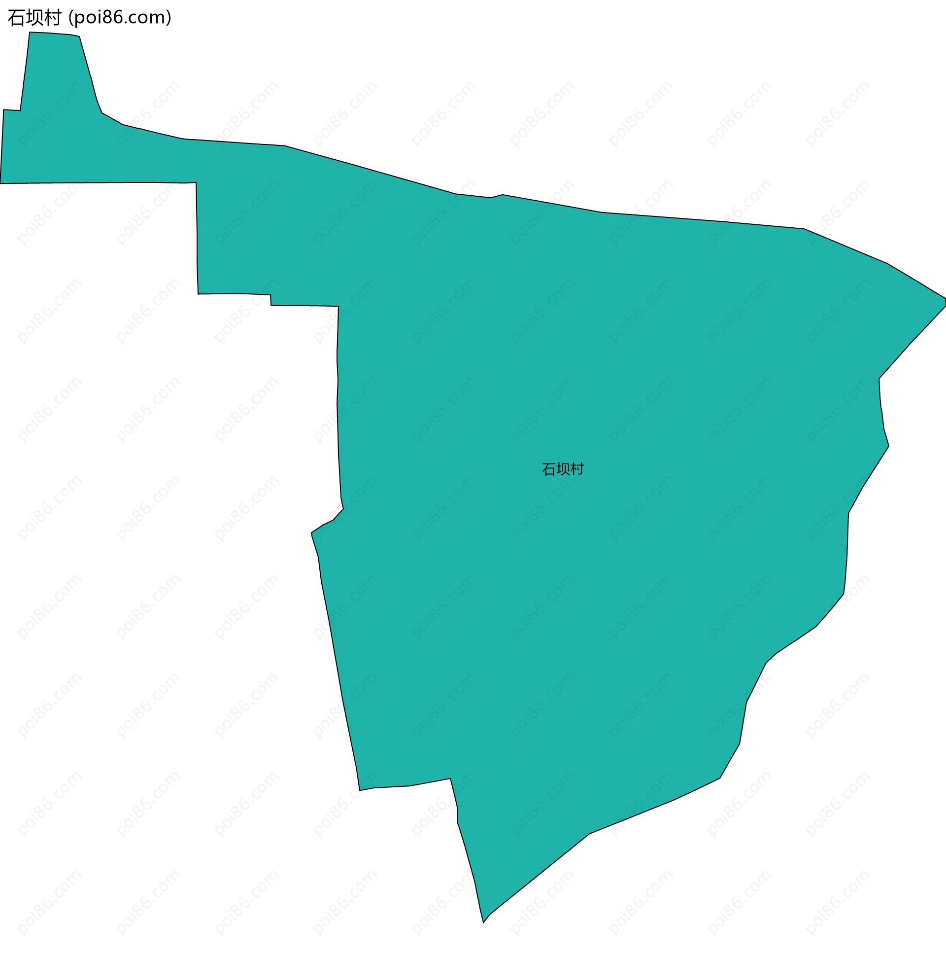 石坝村边界地图