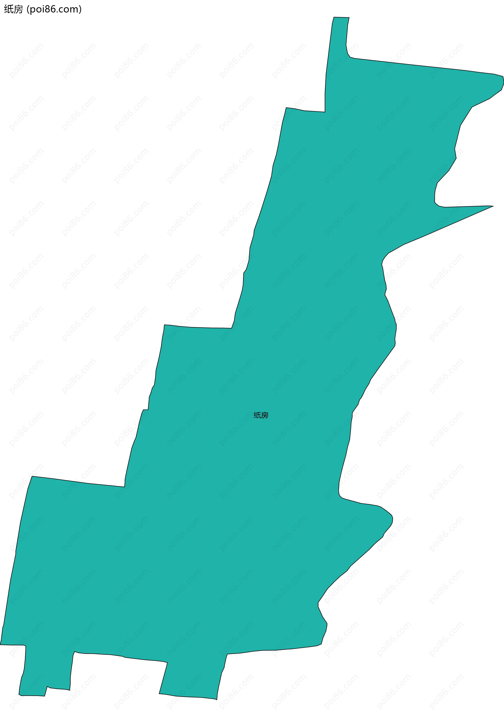 纸房边界地图