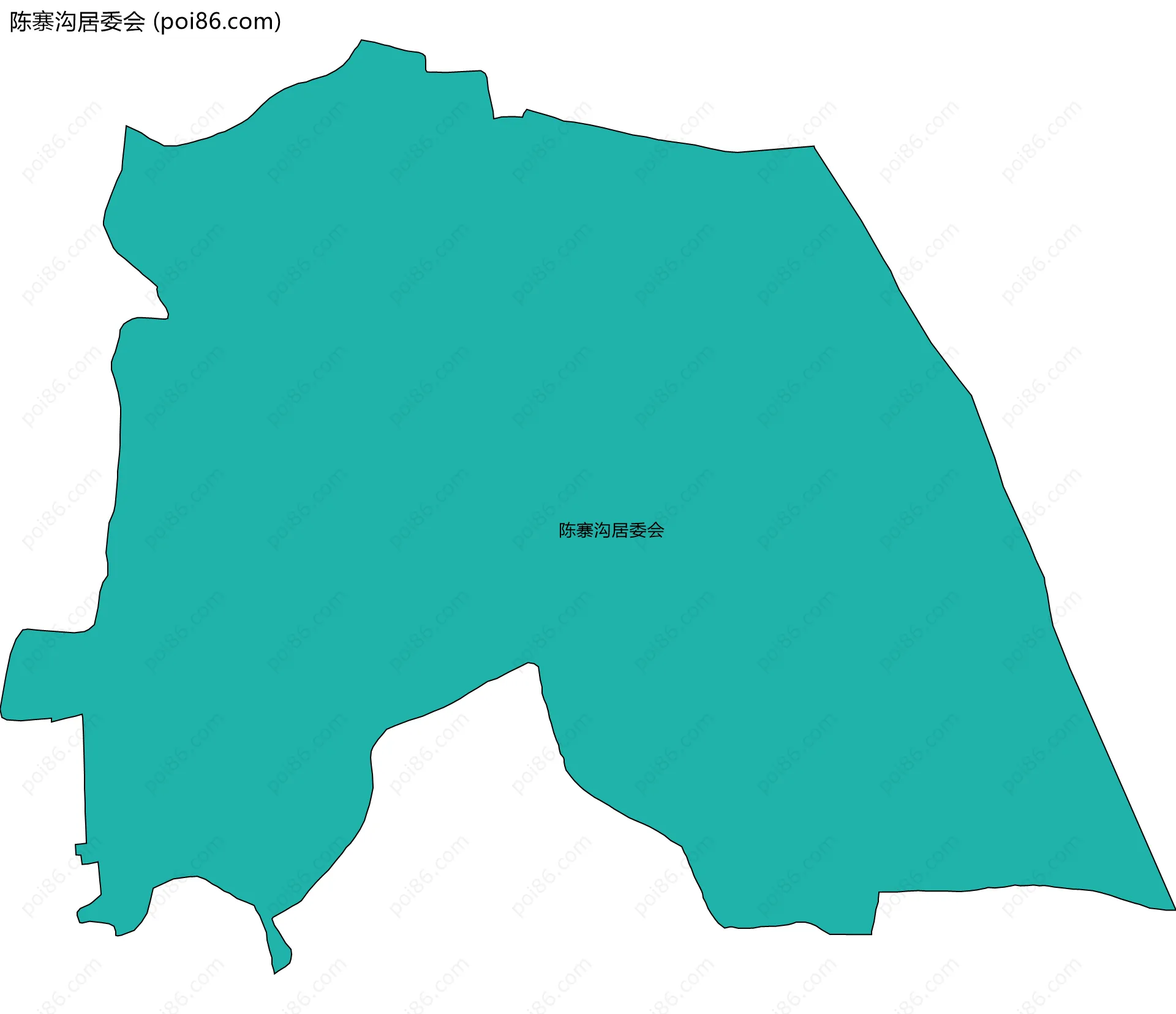 陈寨沟居委会边界地图