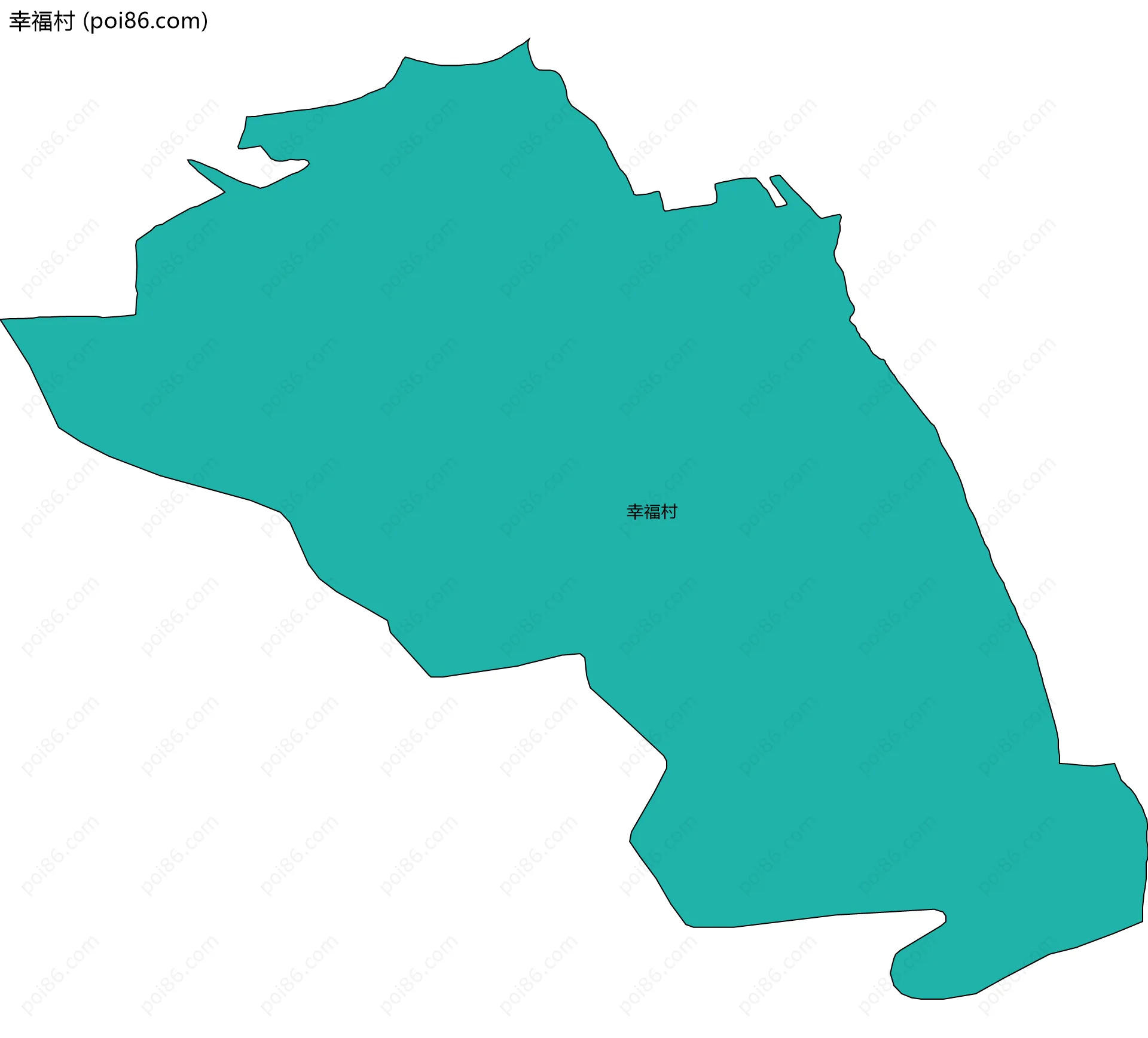 幸福村边界地图