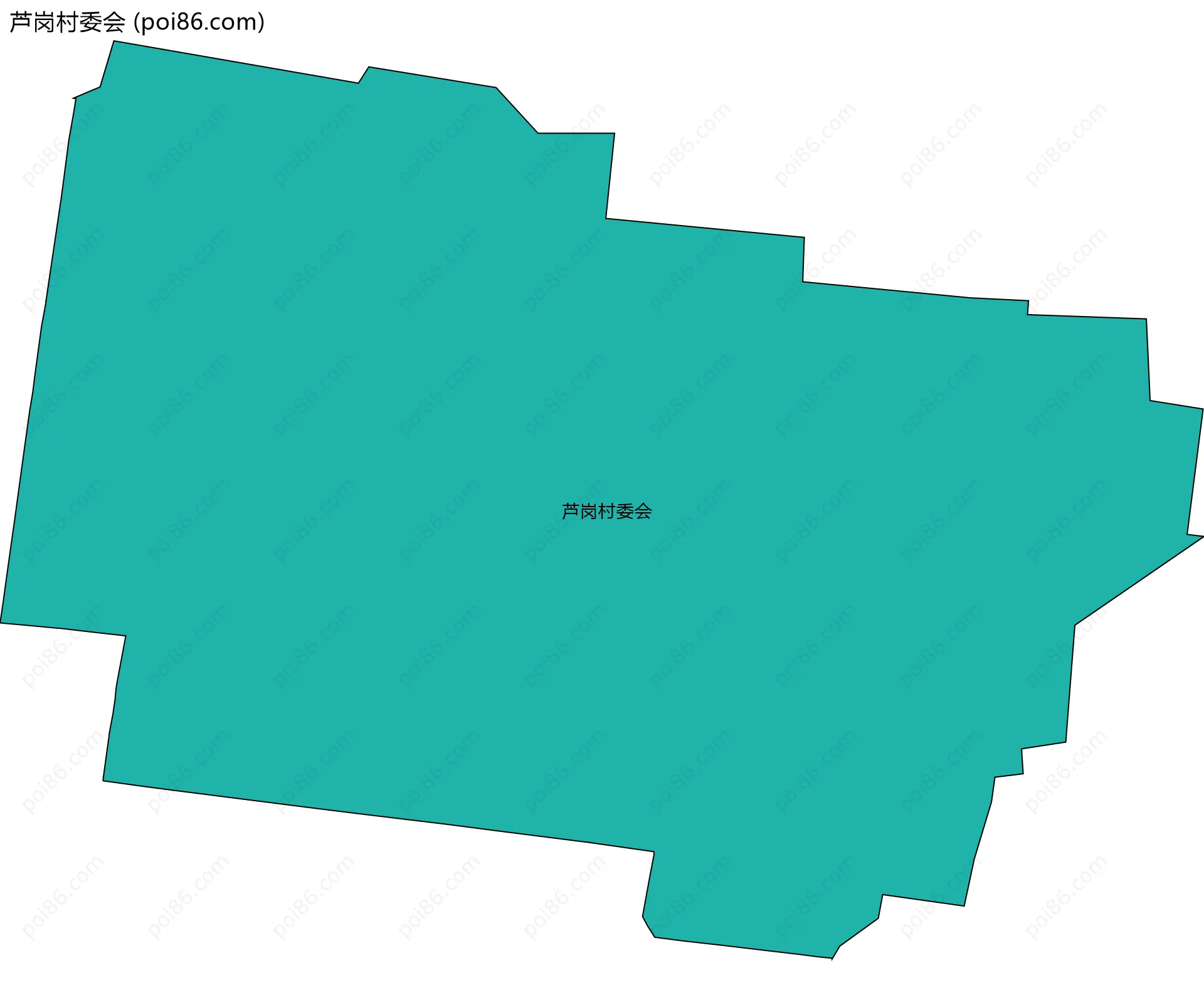 芦岗村委会边界地图