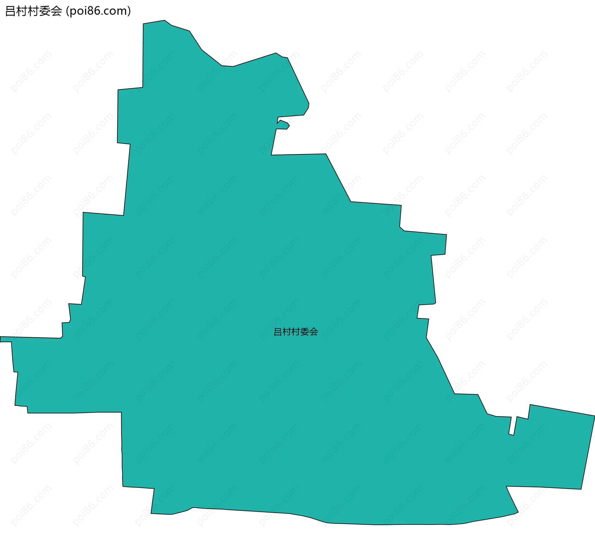 吕村村委会边界地图