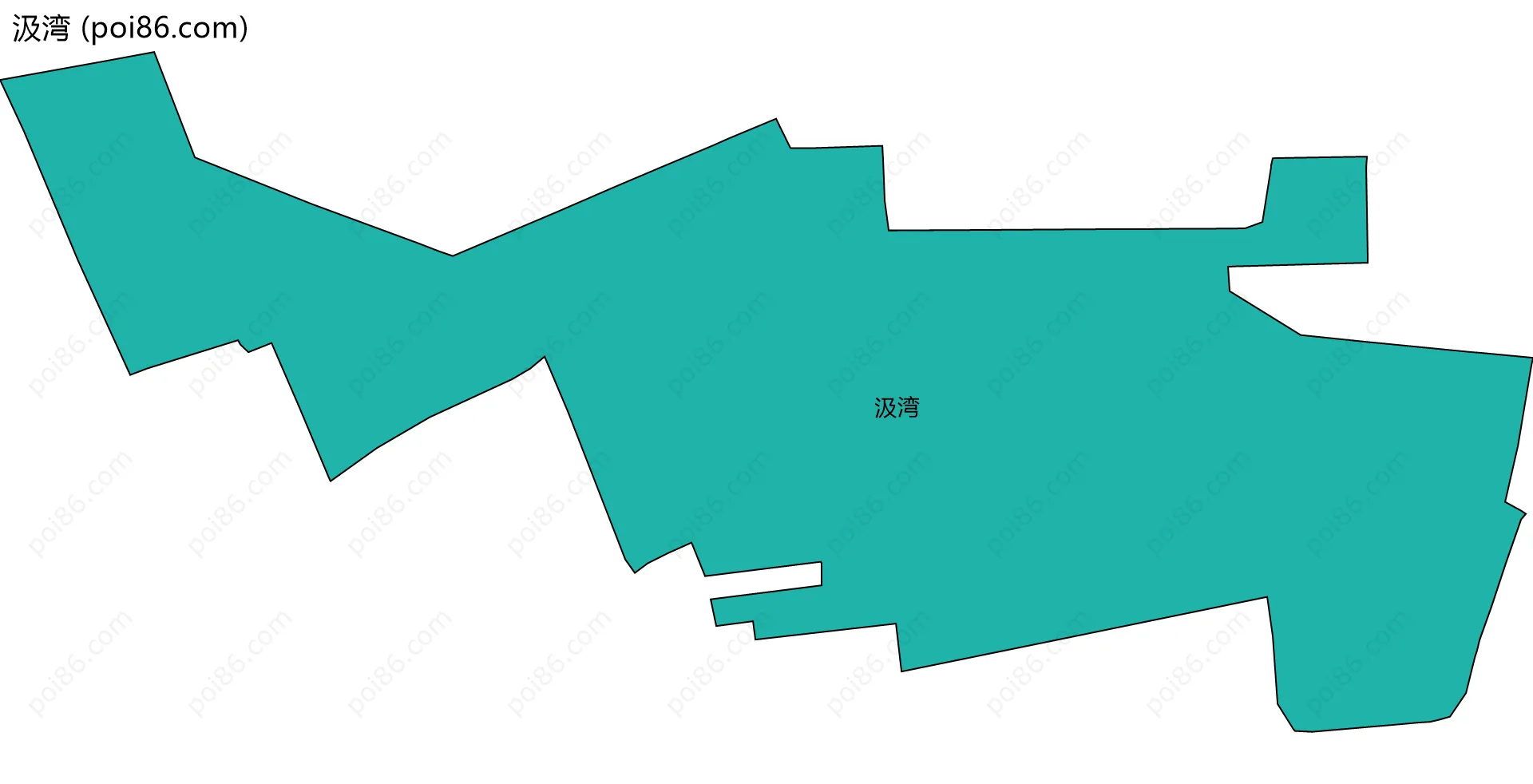 汲湾边界地图