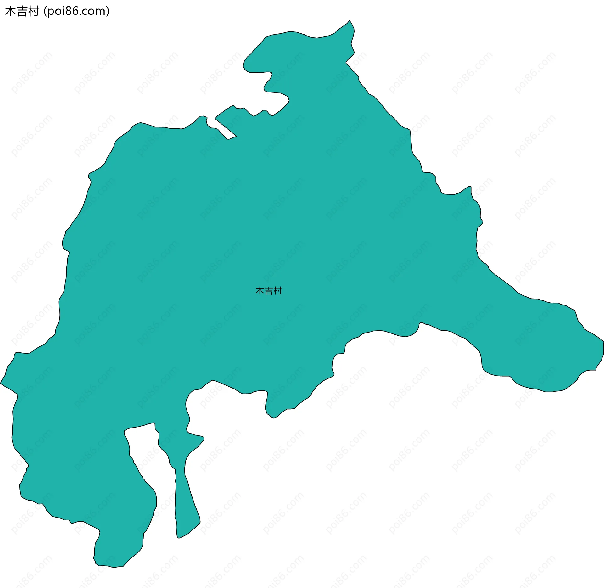 木吉村边界地图