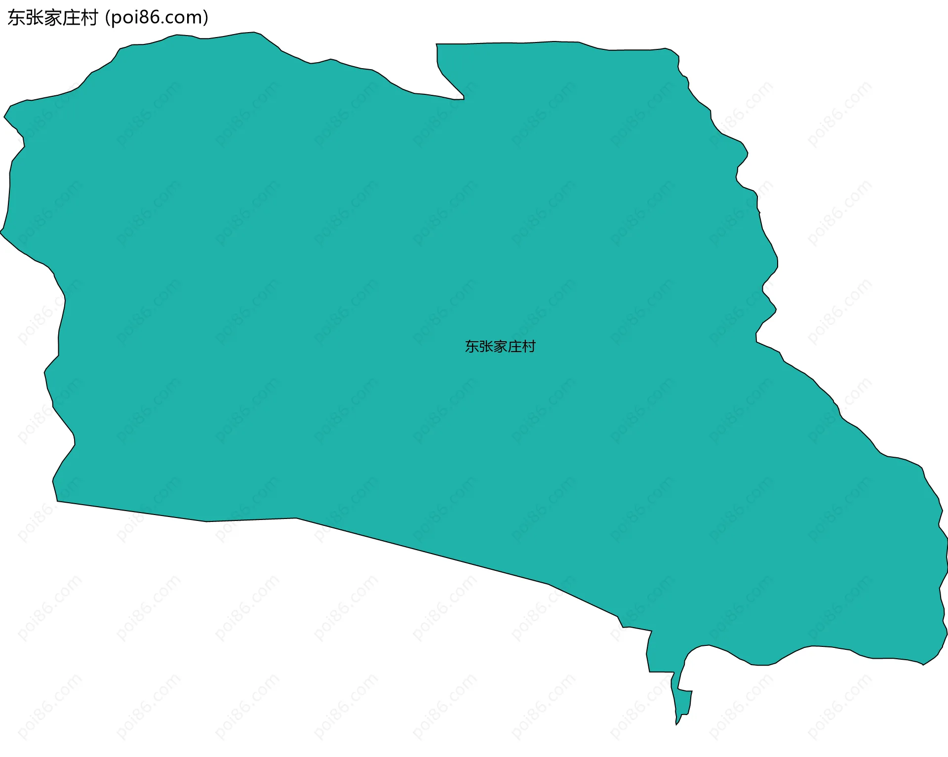 东张家庄村边界地图