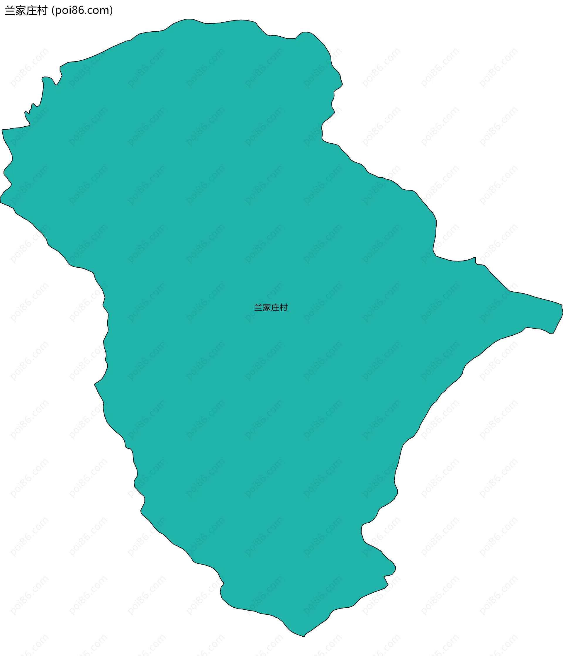 兰家庄村边界地图