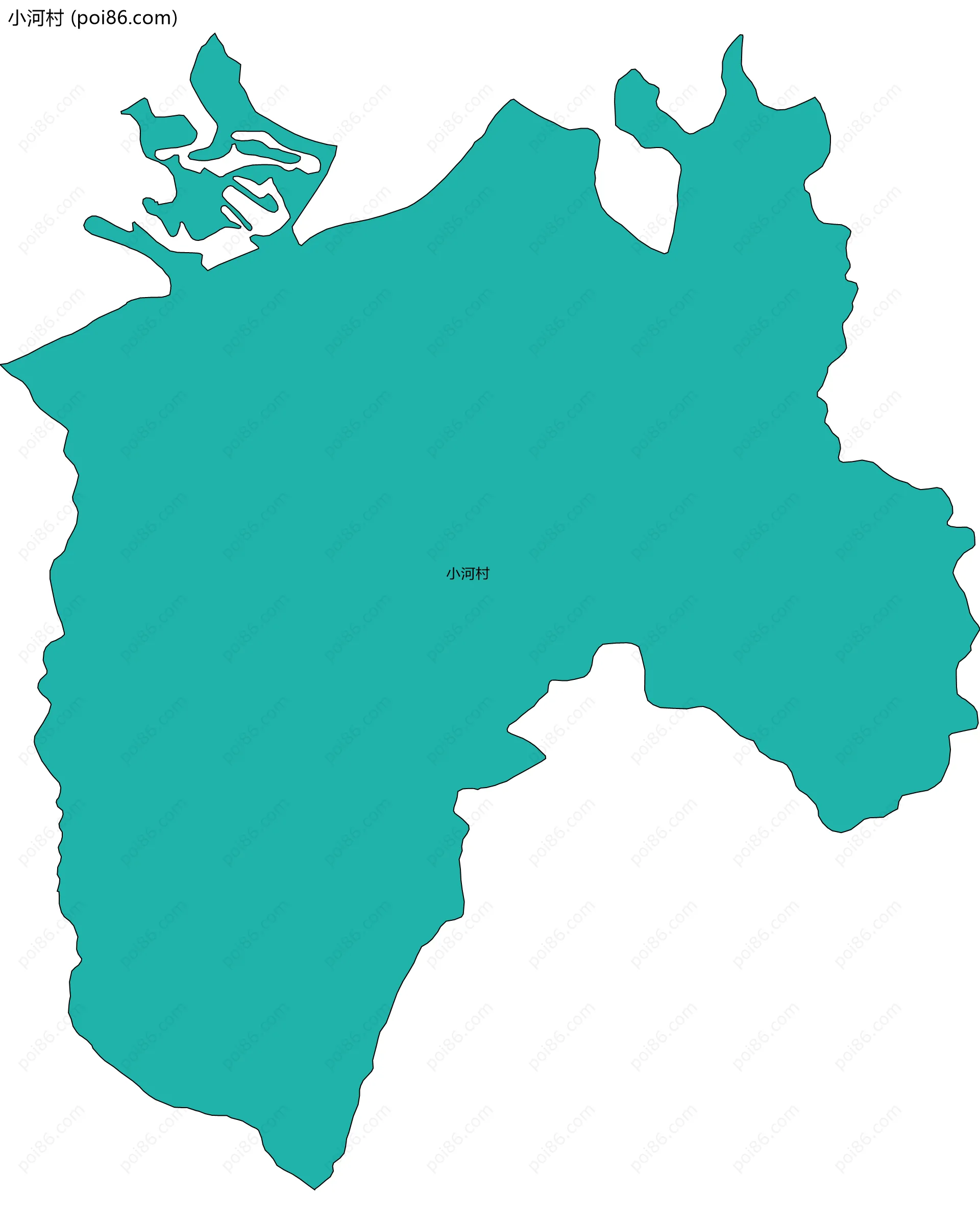 小河村边界地图