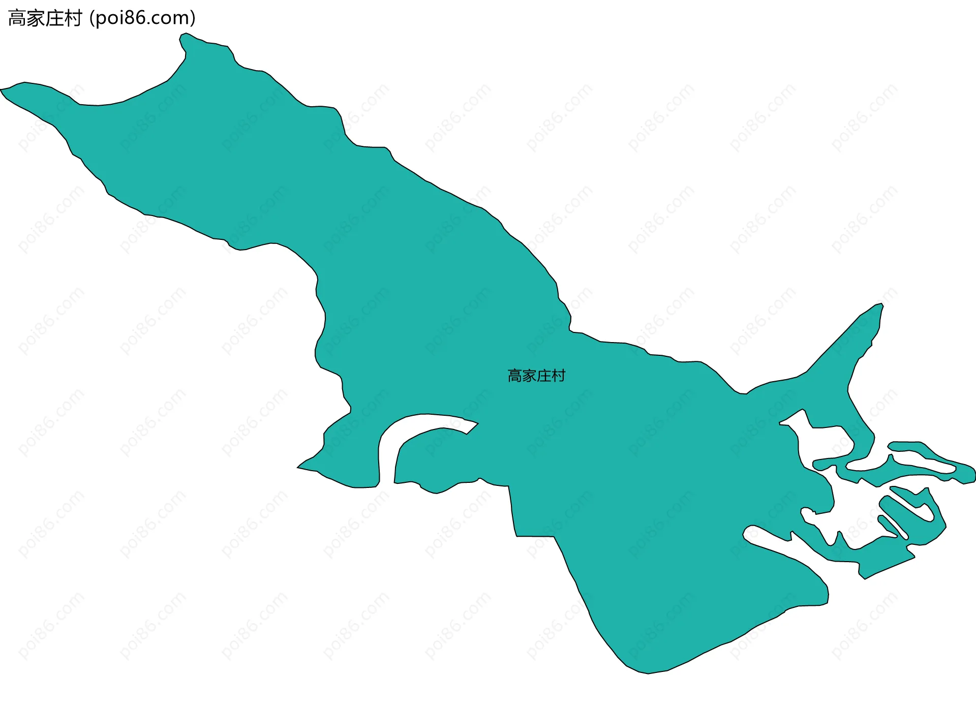 高家庄村边界地图