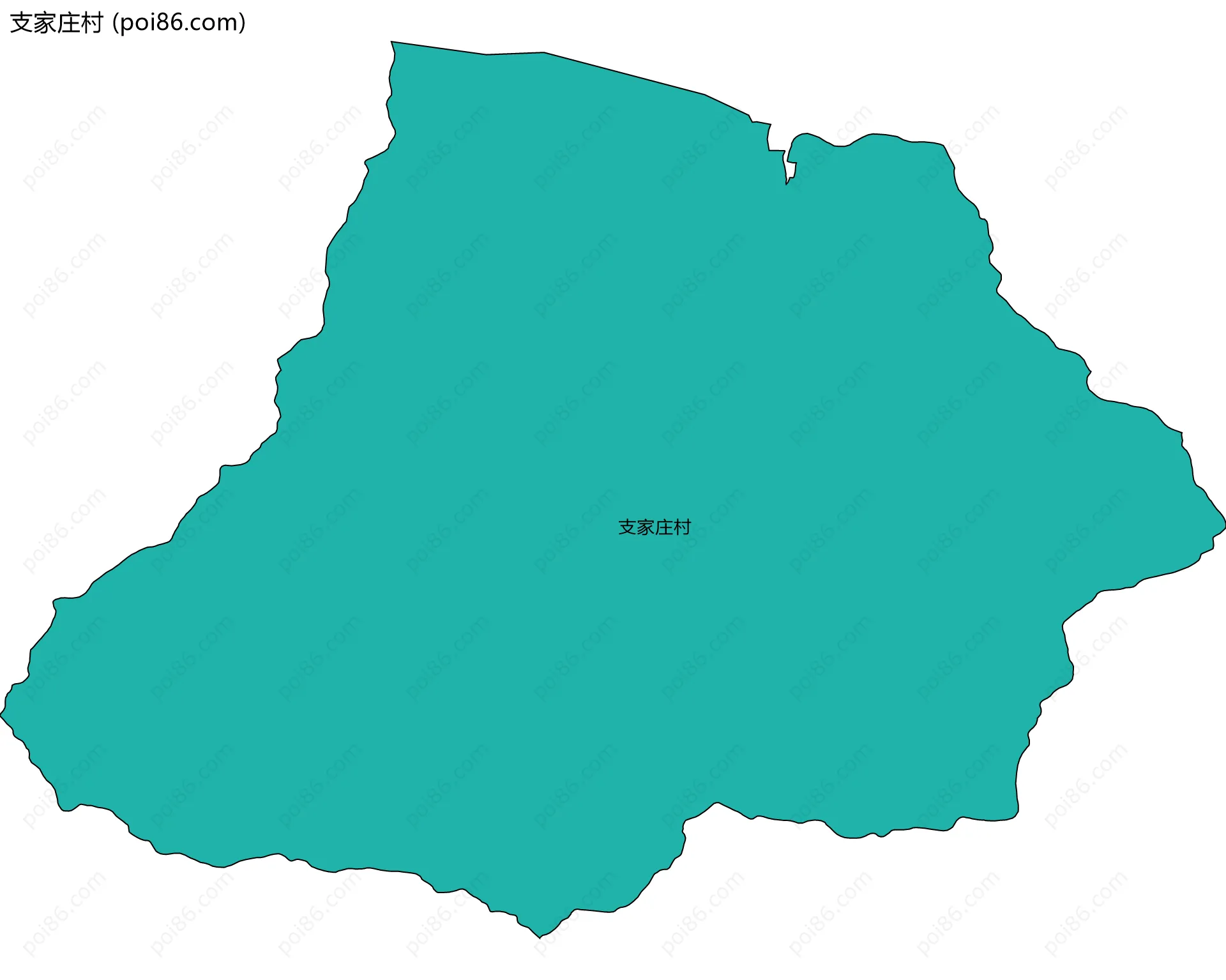 支家庄村边界地图