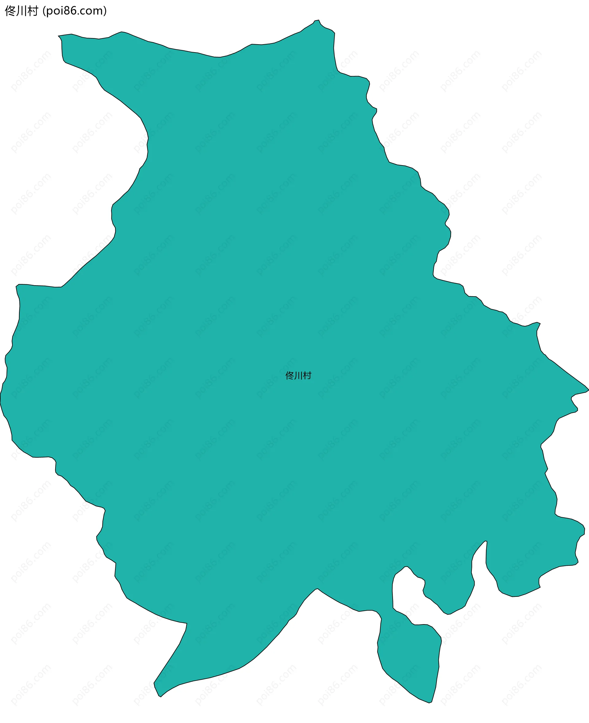 佟川村边界地图