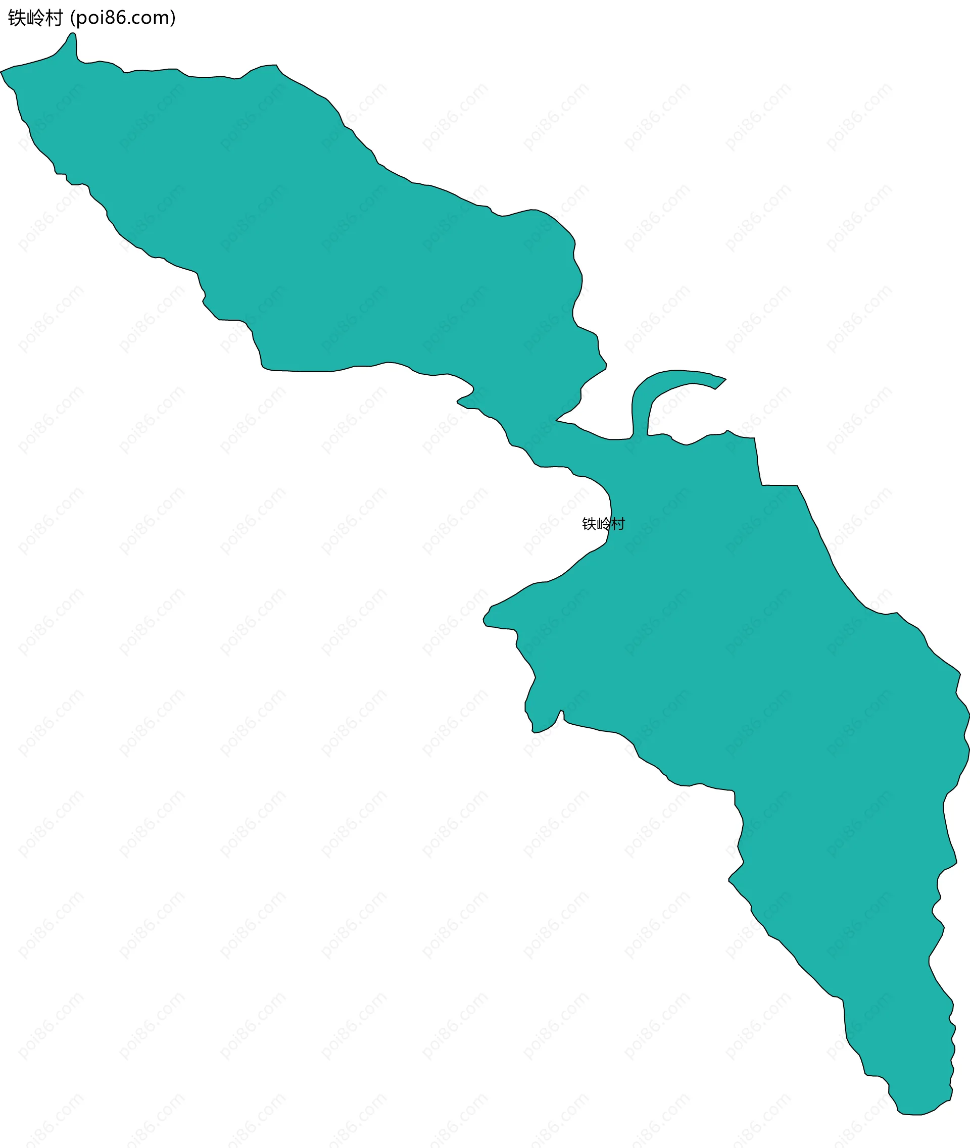 铁岭村边界地图