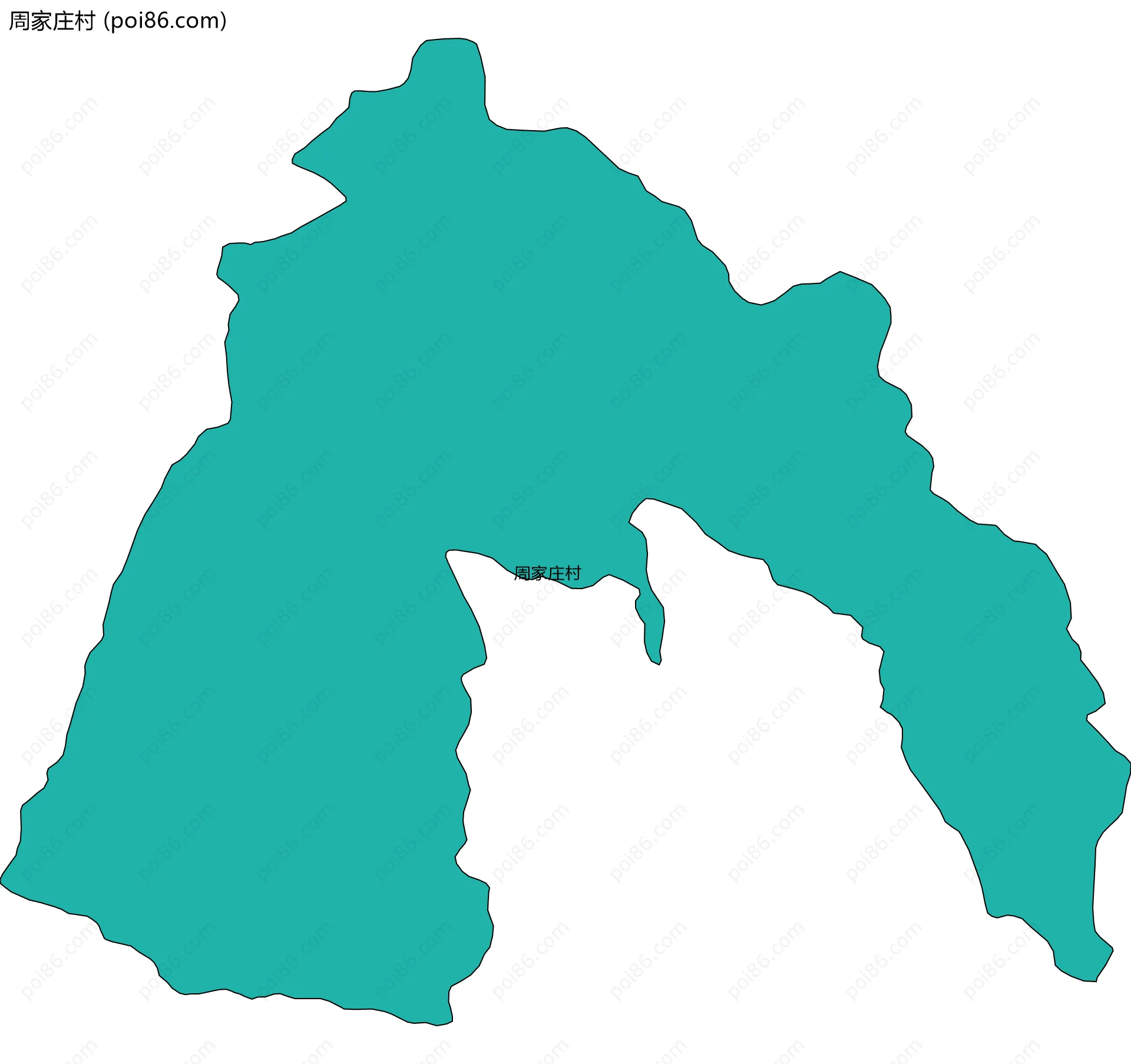 周家庄村边界地图