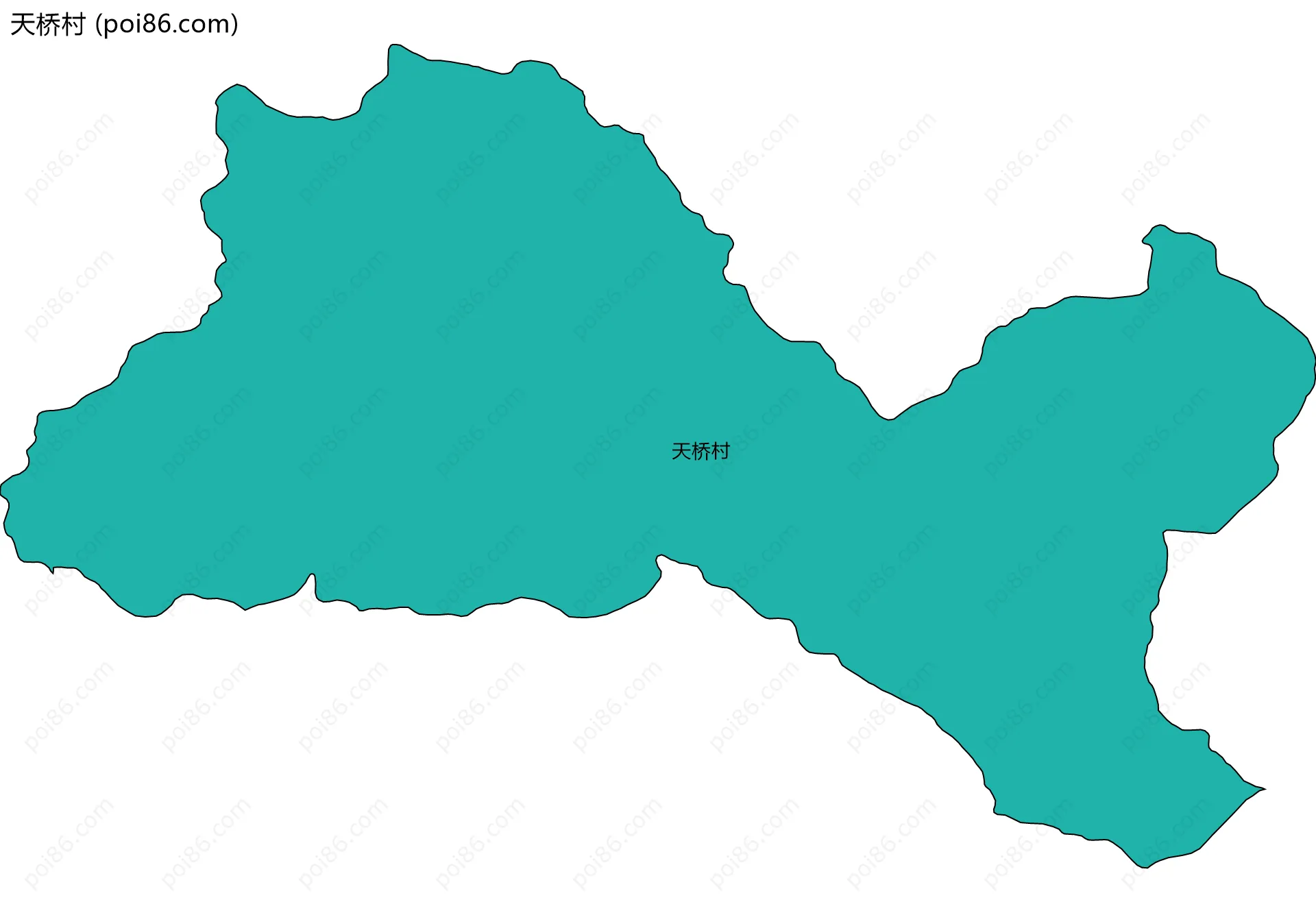天桥村边界地图