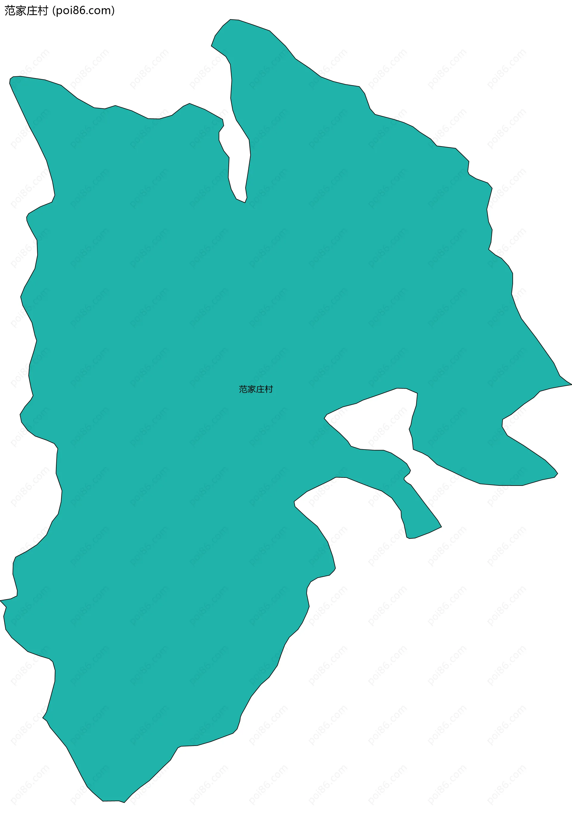 范家庄村边界地图