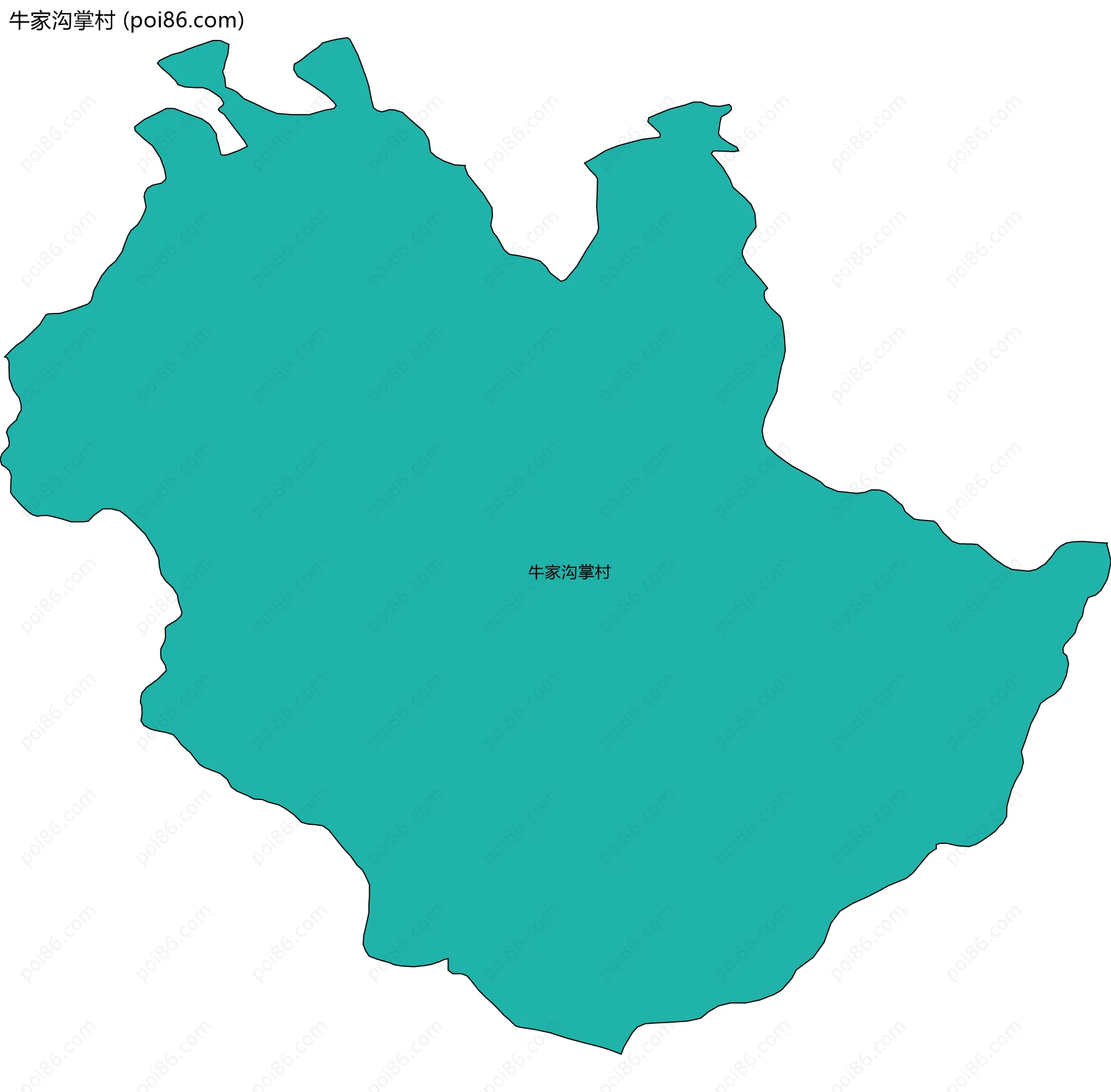 牛家沟掌村边界地图