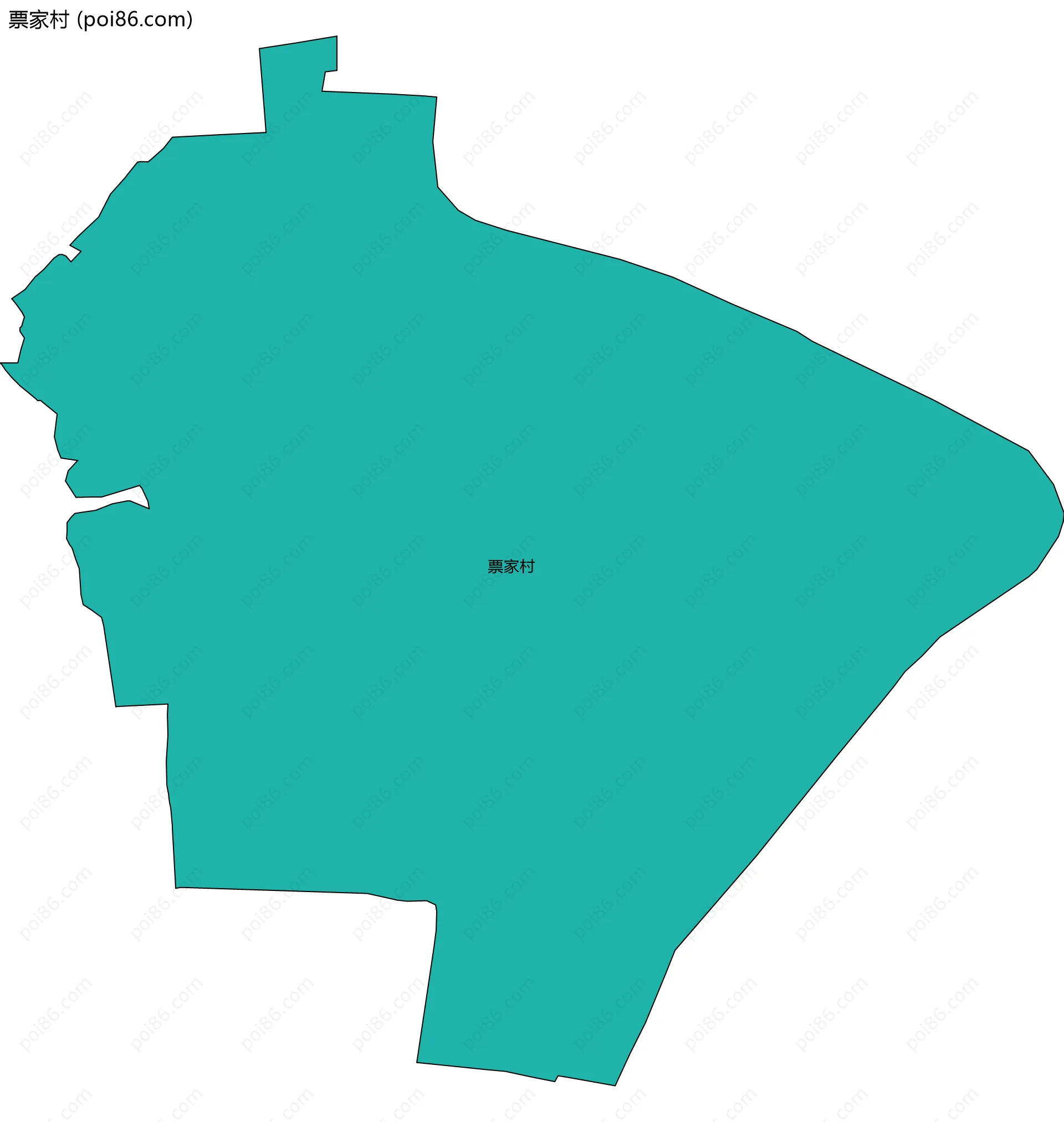 票家村边界地图