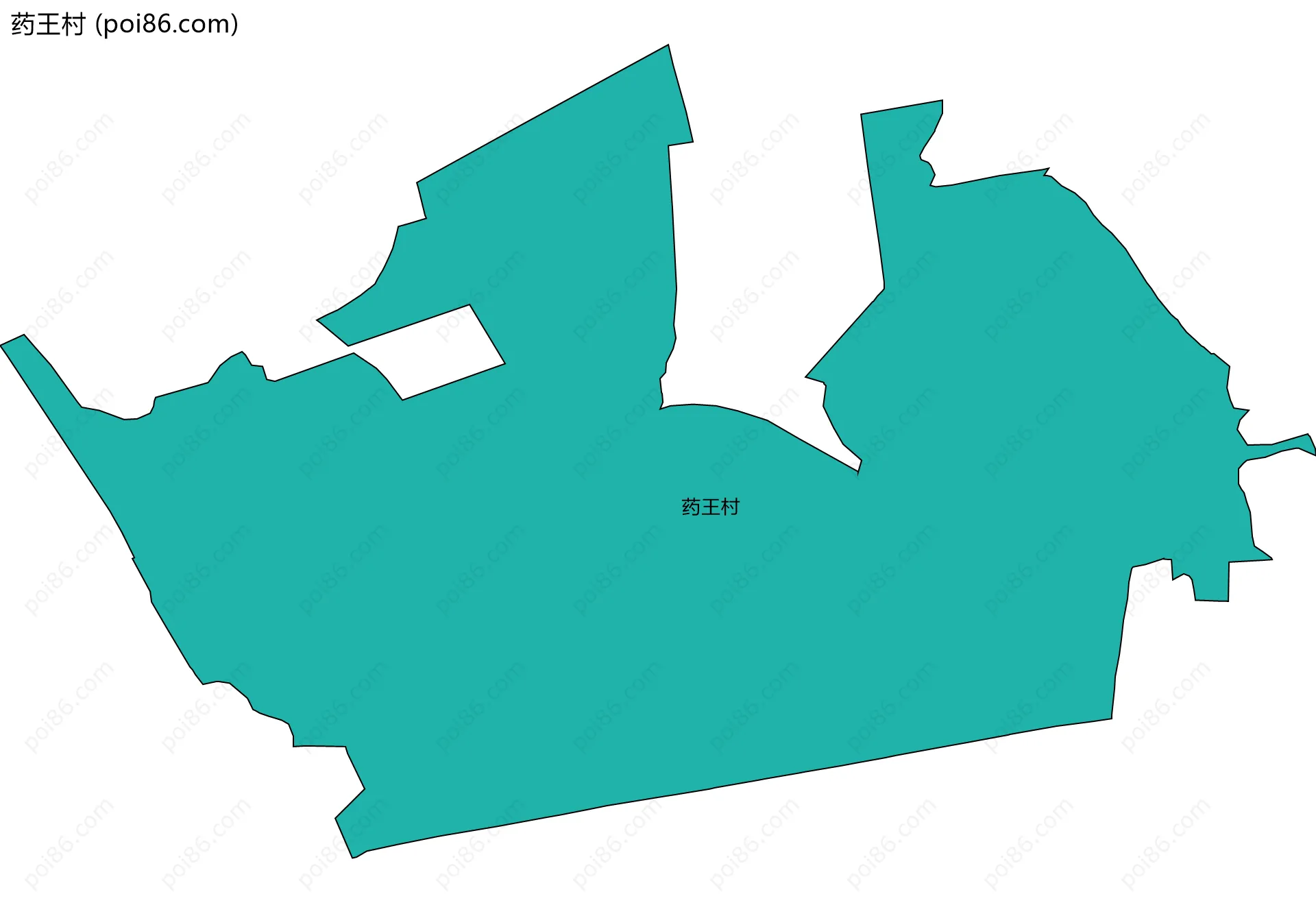 药王村边界地图