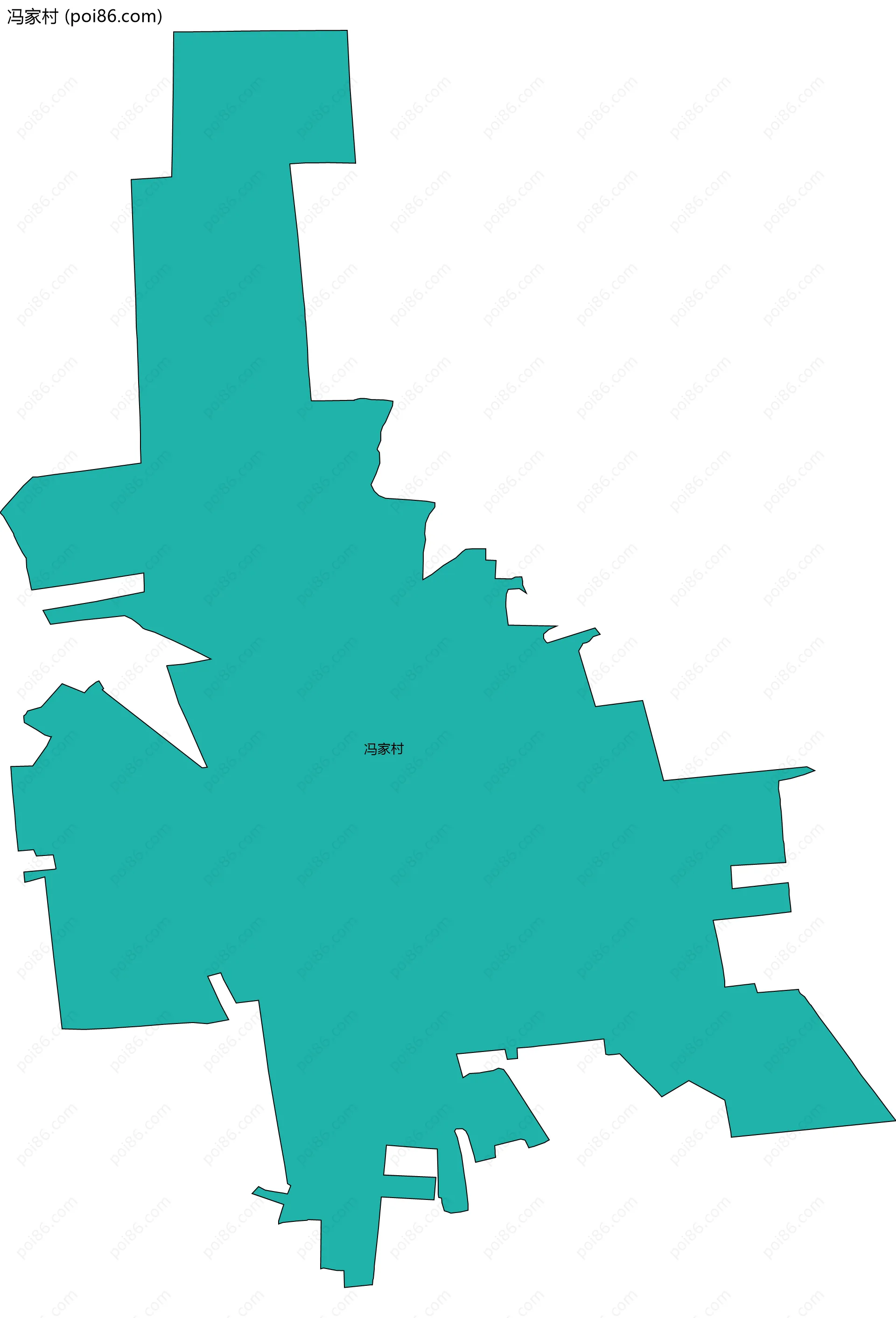 冯家村边界地图