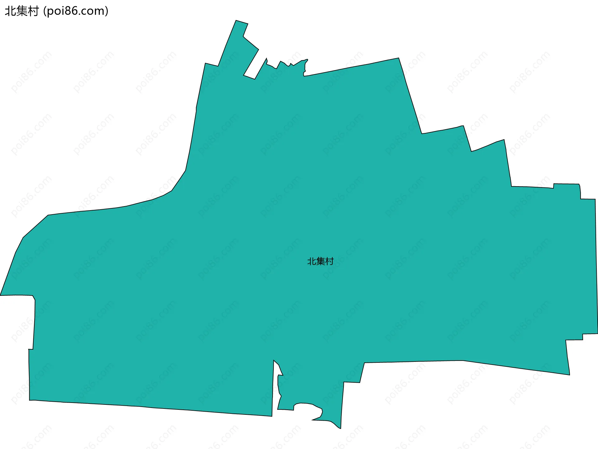 北集村边界地图