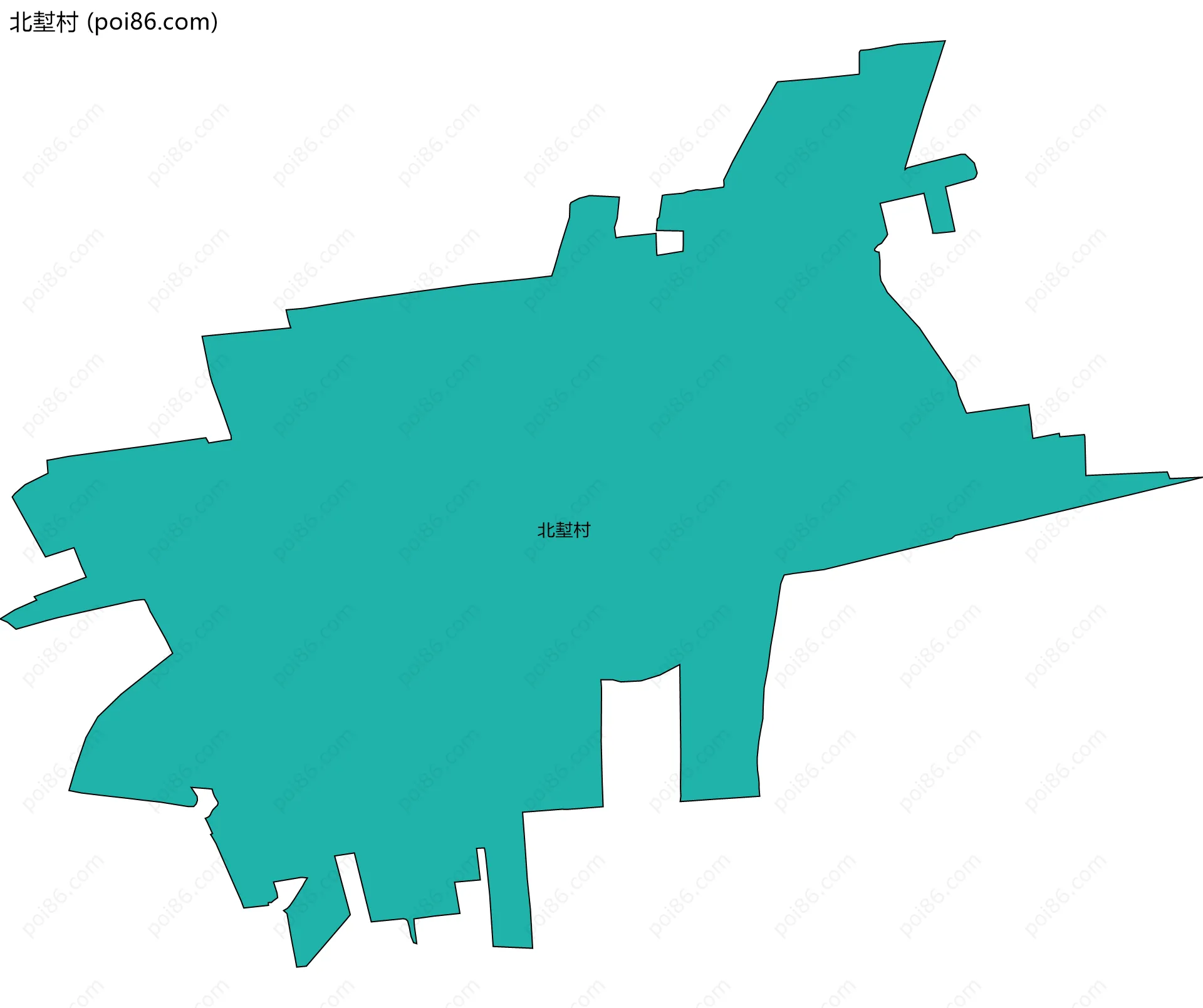 北堼村边界地图