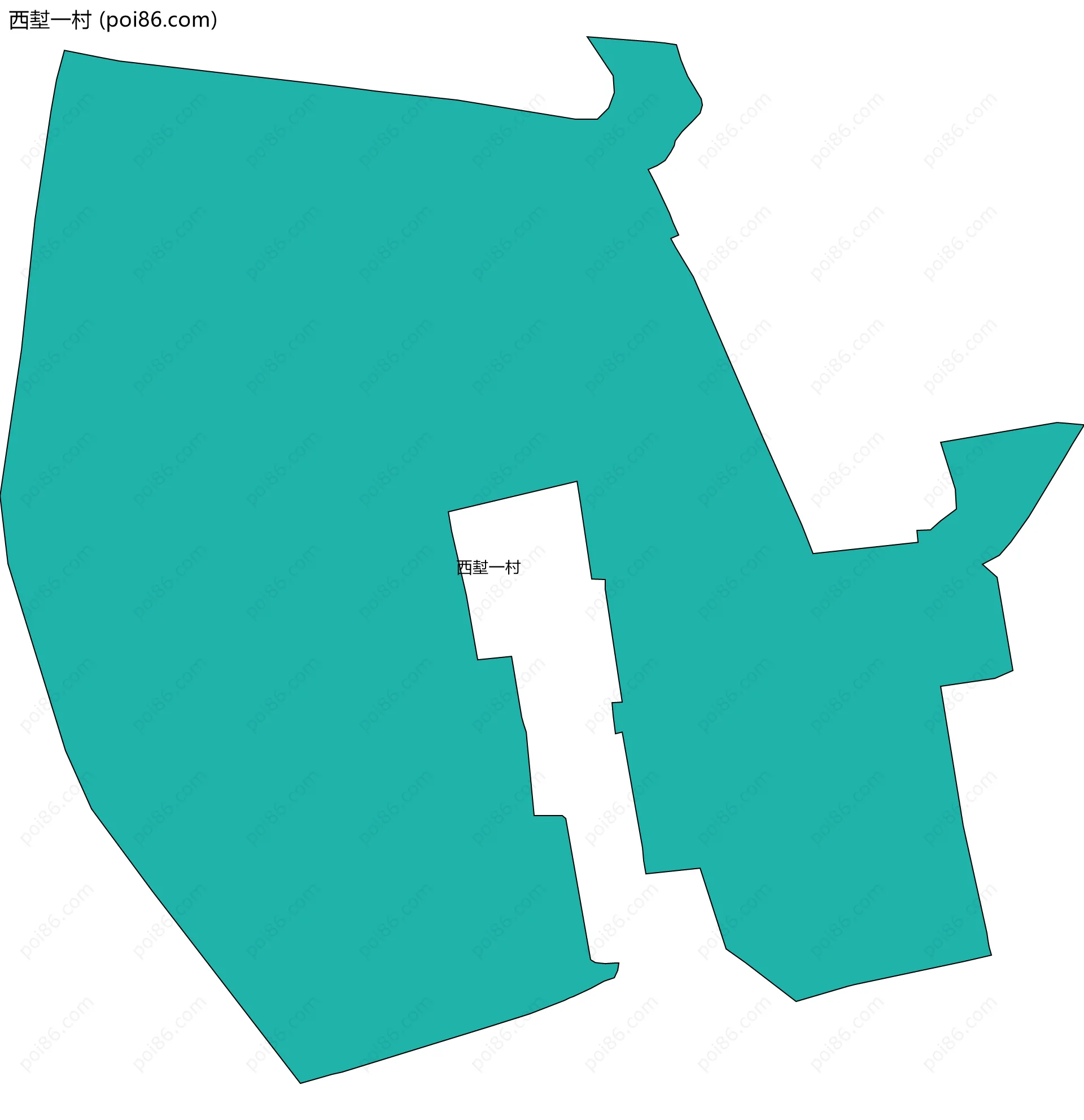 西堼一村边界地图